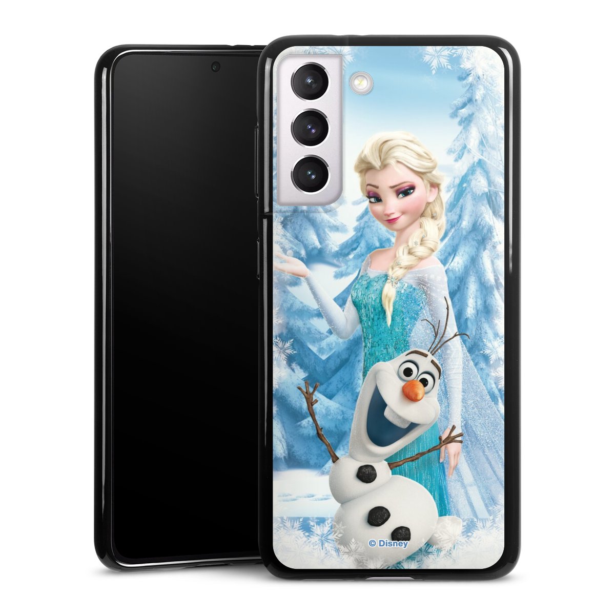 Galaxy S21 5G Handy Silikon Hülle Case schwarz Handyhülle Official Licensed Product Frozen Elsa Disney