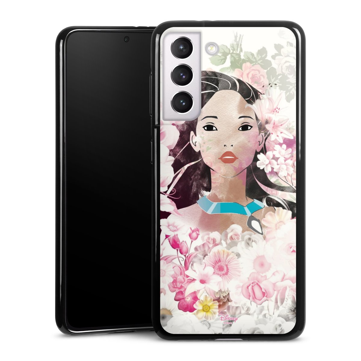 Galaxy S21 5G Handy Silikon Hülle Case schwarz Handyhülle Pocahontas Official Licensed Product Disney