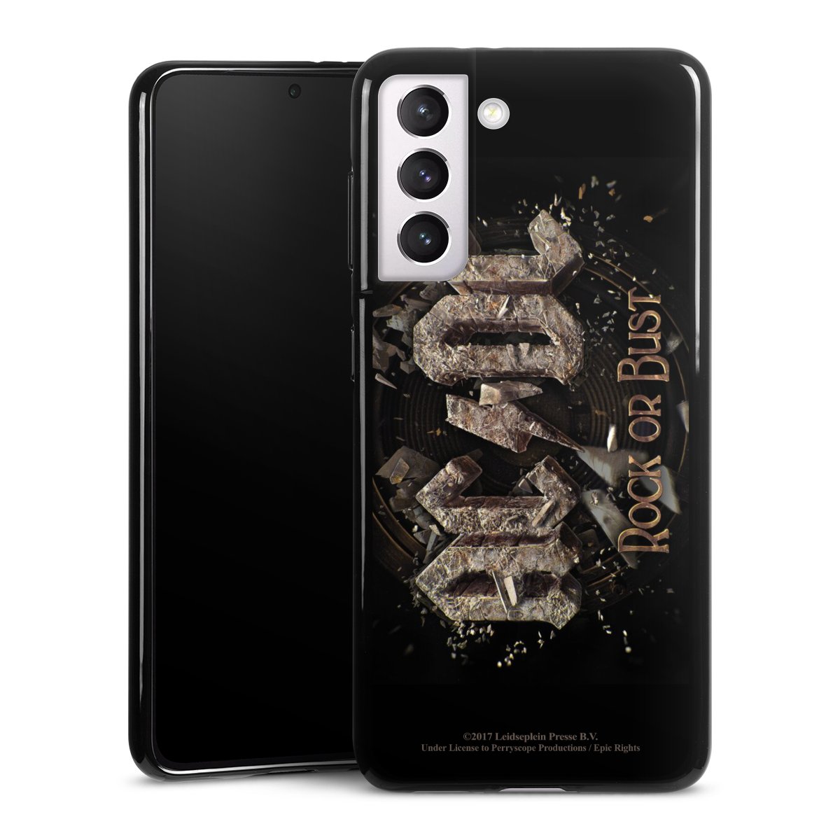 Galaxy S21 5G Handy Silikon Hülle Case schwarz Handyhülle Acdc Official Licensed Product Rock Or Bust