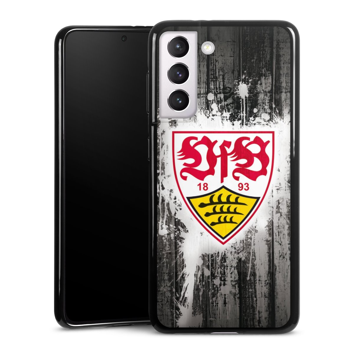 Galaxy S21 5G Handy Silikon Hülle Case schwarz Handyhülle Vfb Stuttgart Official Licensed Product