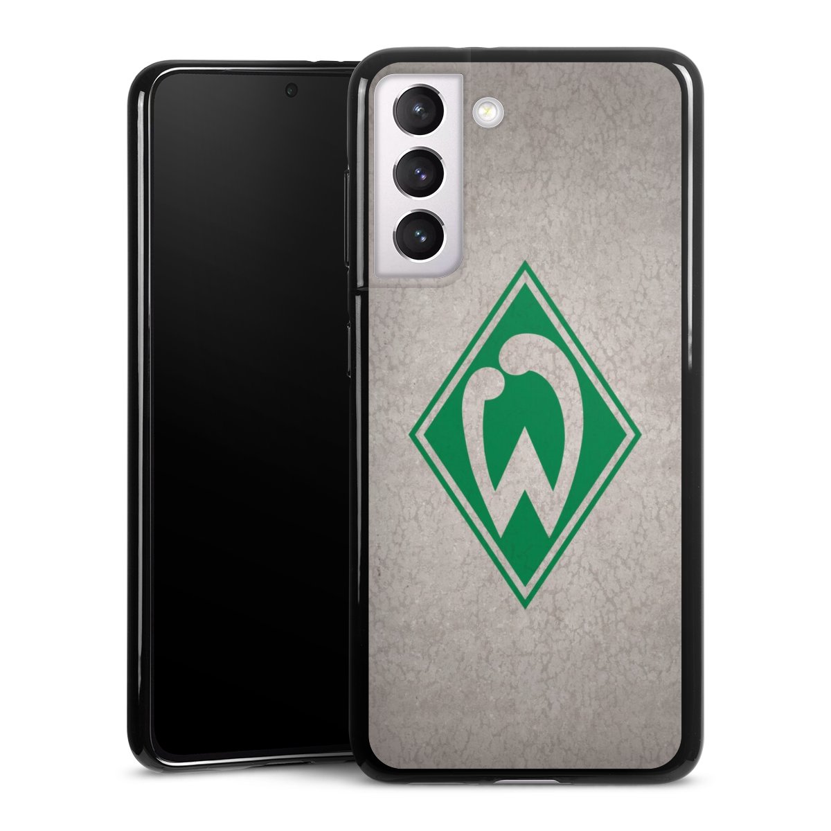 Galaxy S21 5G Handy Silikon Hülle Case schwarz Handyhülle Sv Werder Bremen Concrete Official Licensed Product