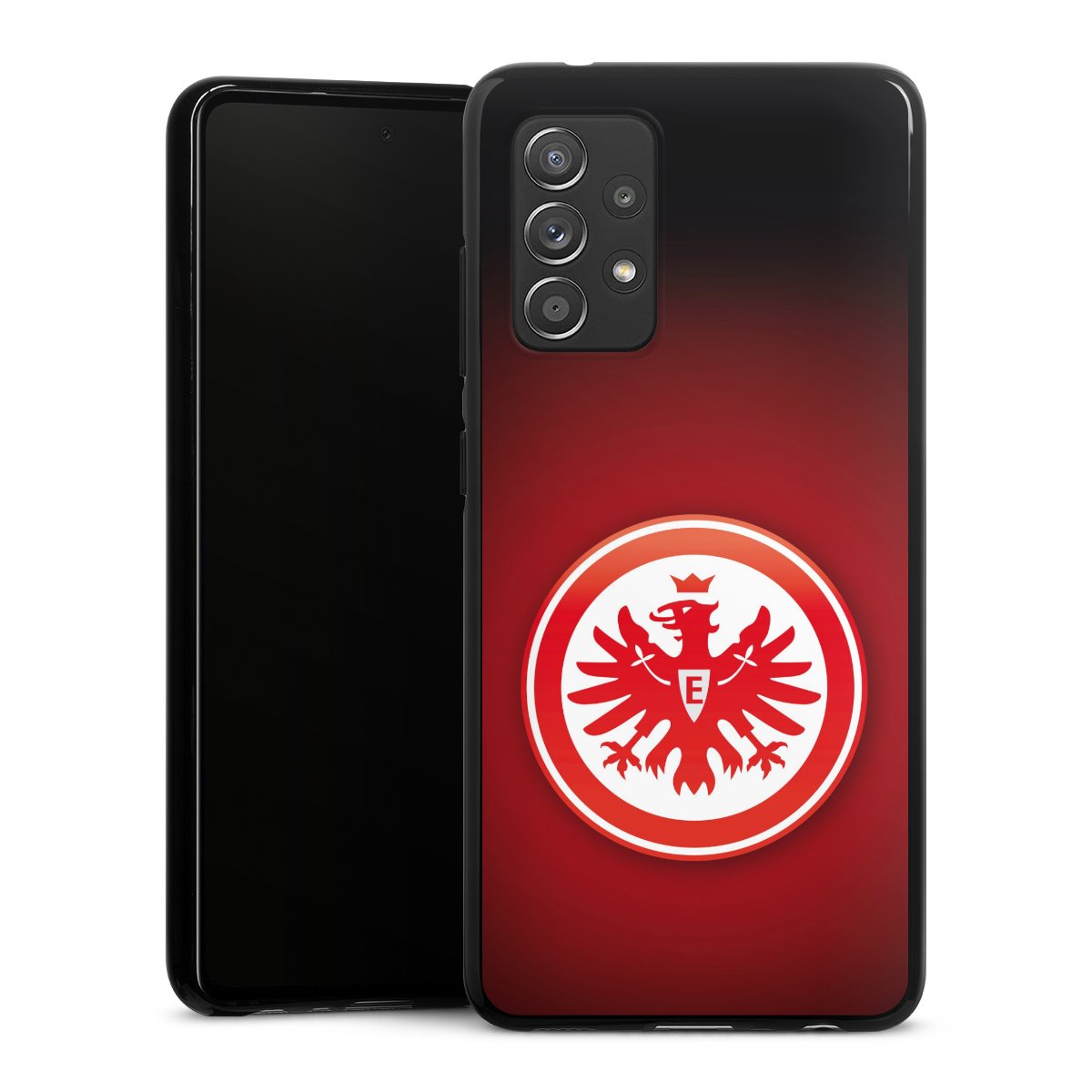 Galaxy A52 Handy Silikon Hülle Case schwarz Handyhülle Eintracht Frankfurt Official Licensed Product Coat Of Arms