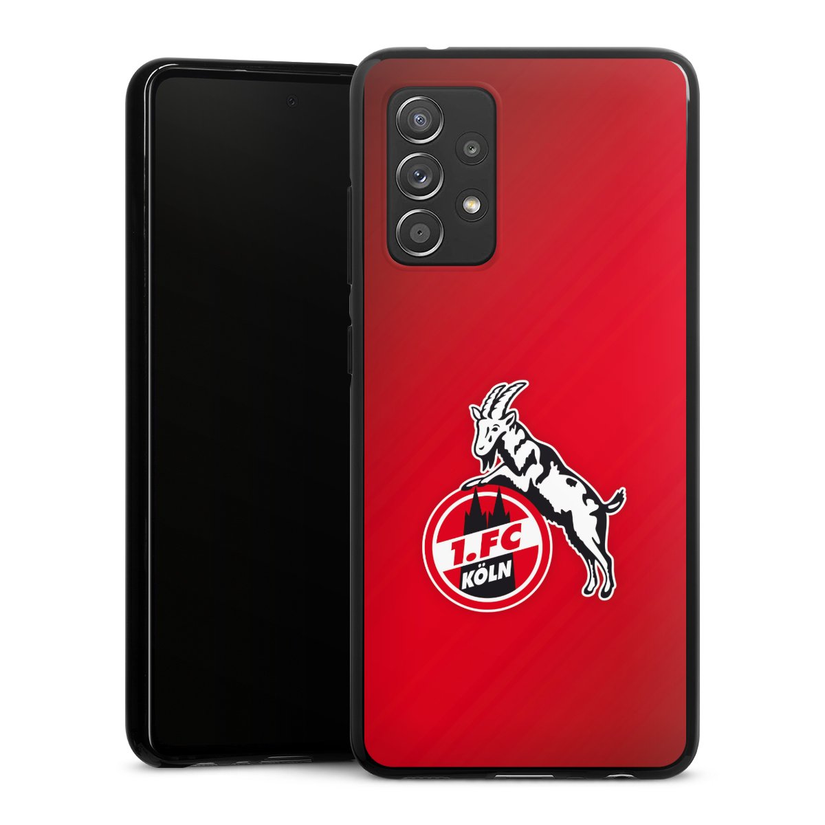 Galaxy A52 Handy Silikon Hülle Case schwarz Handyhülle Official Licensed Product Effzeh 1. Fc Köln