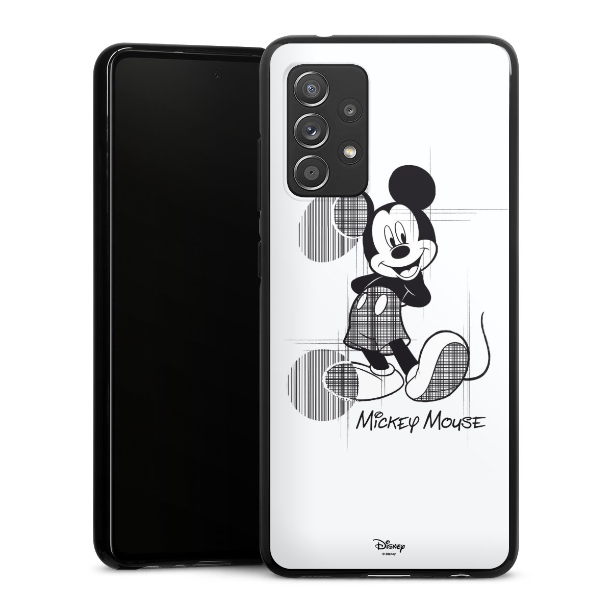 Galaxy A52 Handy Silikon Hülle Case schwarz Handyhülle Disney Official Licensed Product Mickey Mouse