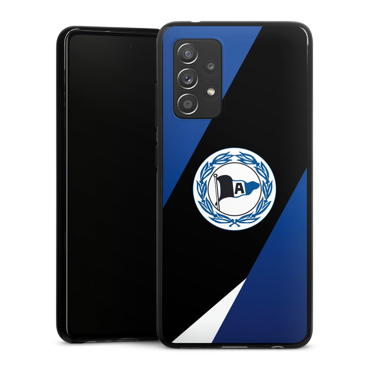 Galaxy A52 Handy Silikon Hülle Case schwarz Handyhülle Official Licensed Product Arminia Bielefeld Dsc