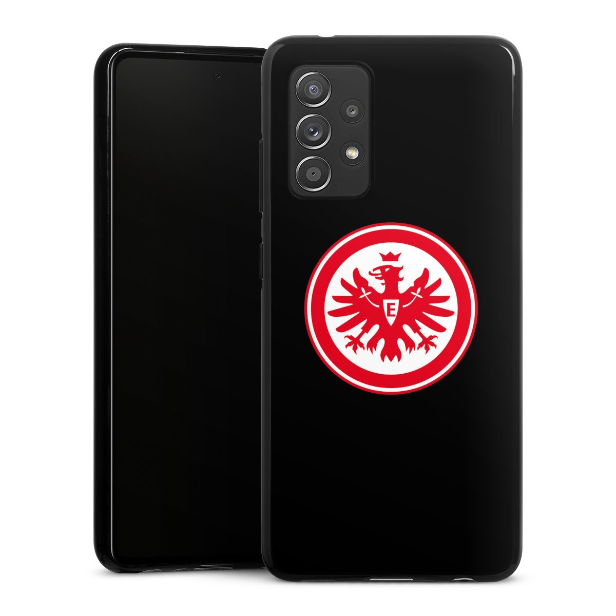 Galaxy A52 Handy Silikon Hülle Case schwarz Handyhülle Eintracht Frankfurt Sge Eagle