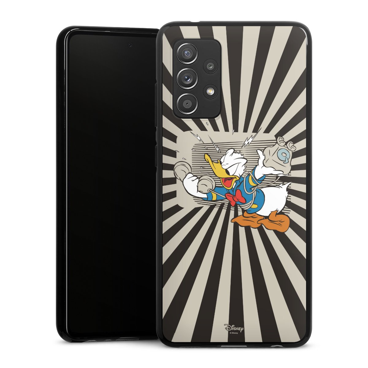 Galaxy A52s 5G Handy Silikon Hülle Case schwarz Handyhülle Donald Duck Disney Official Licensed Product