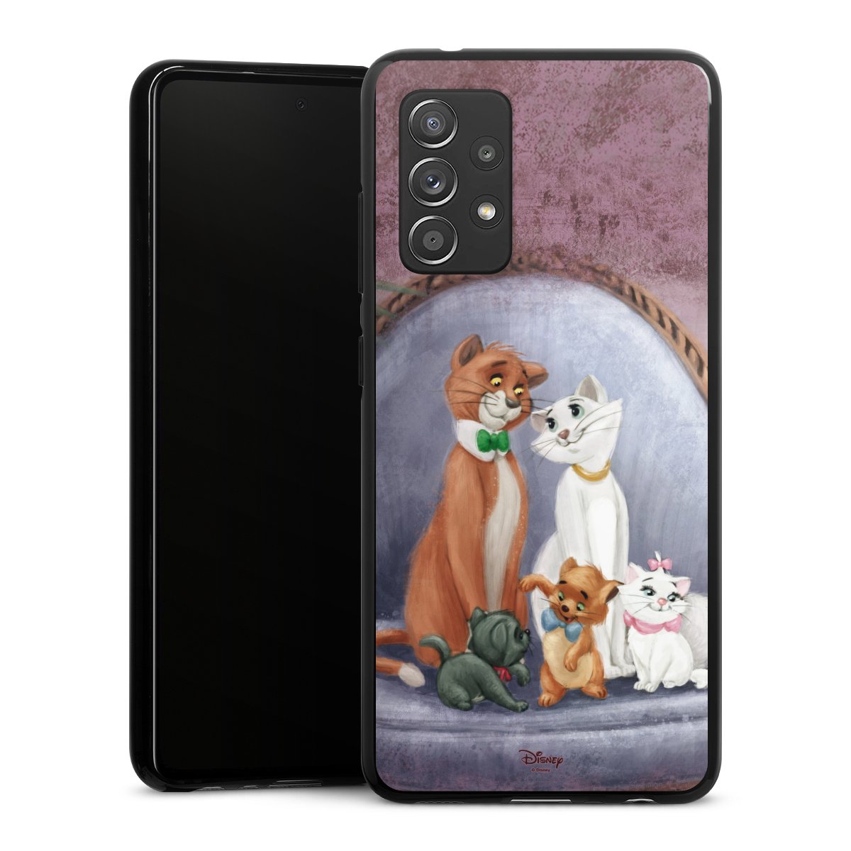 Galaxy A52 Handy Silikon Hülle Case schwarz Handyhülle Official Licensed Product Disney Aristocats