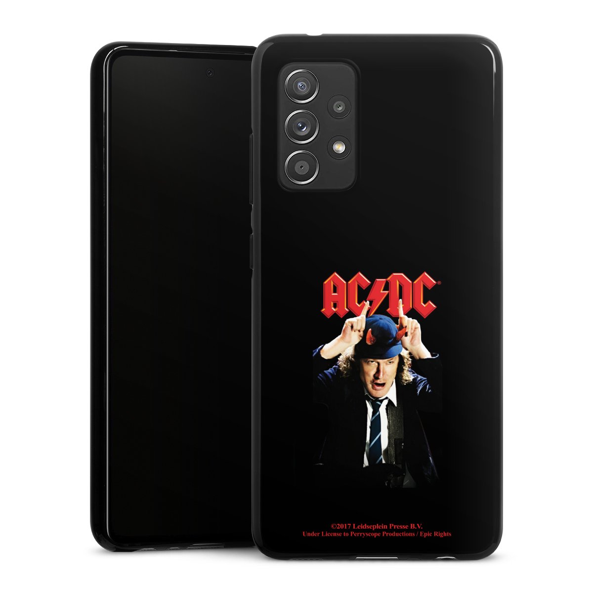 Galaxy A52 Handy Silikon Hülle Case schwarz Handyhülle Merchandise Acdc Riverplate