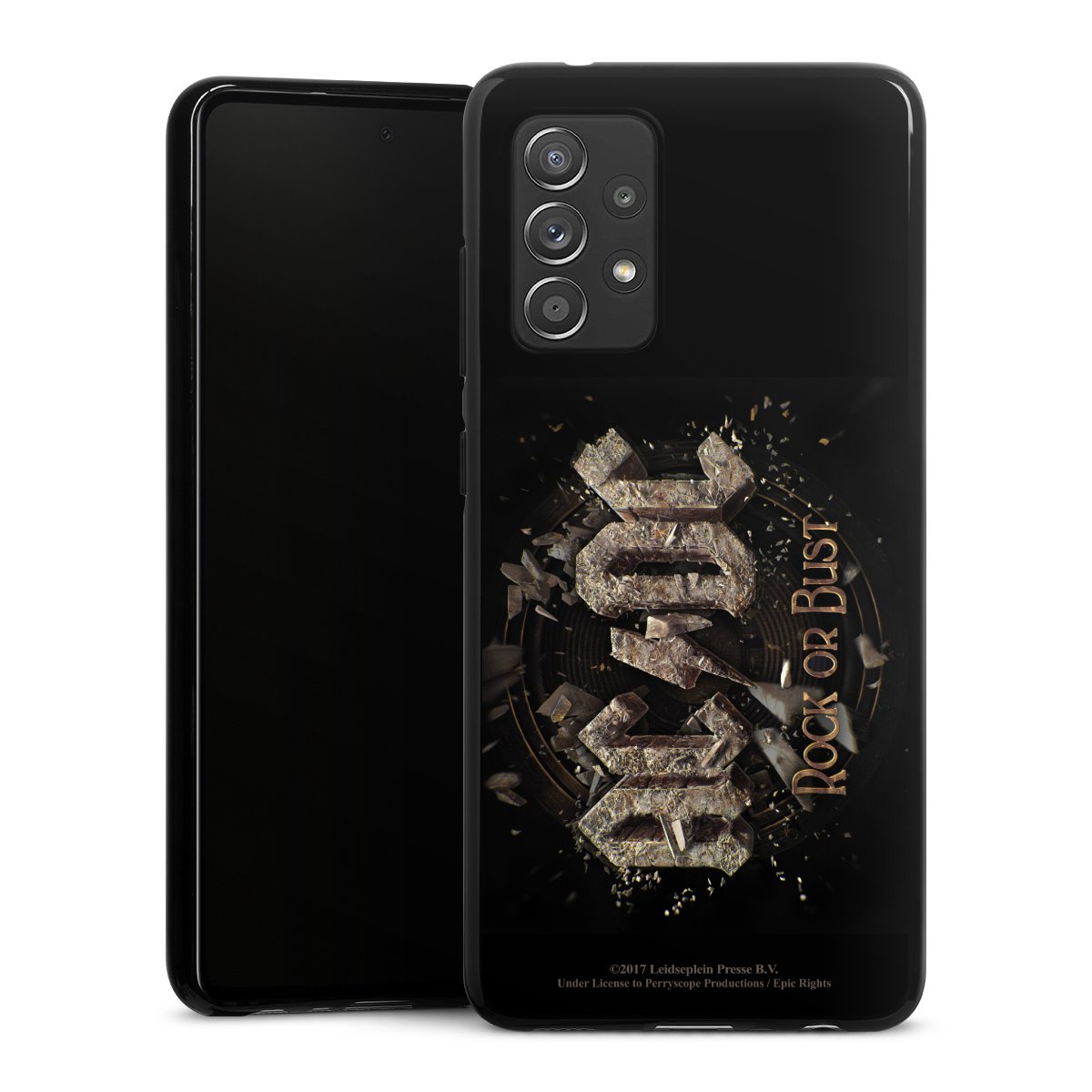 Galaxy A52 Handy Silikon Hülle Case schwarz Handyhülle Acdc Official Licensed Product Rock Or Bust