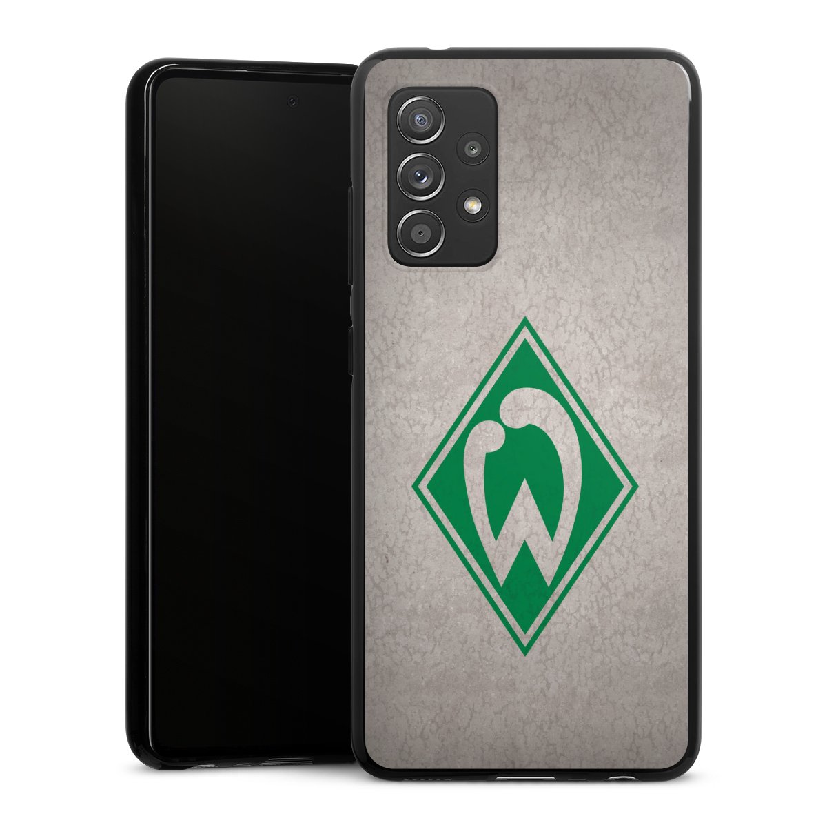 Galaxy A52 Handy Silikon Hülle Case schwarz Handyhülle Sv Werder Bremen Concrete Official Licensed Product