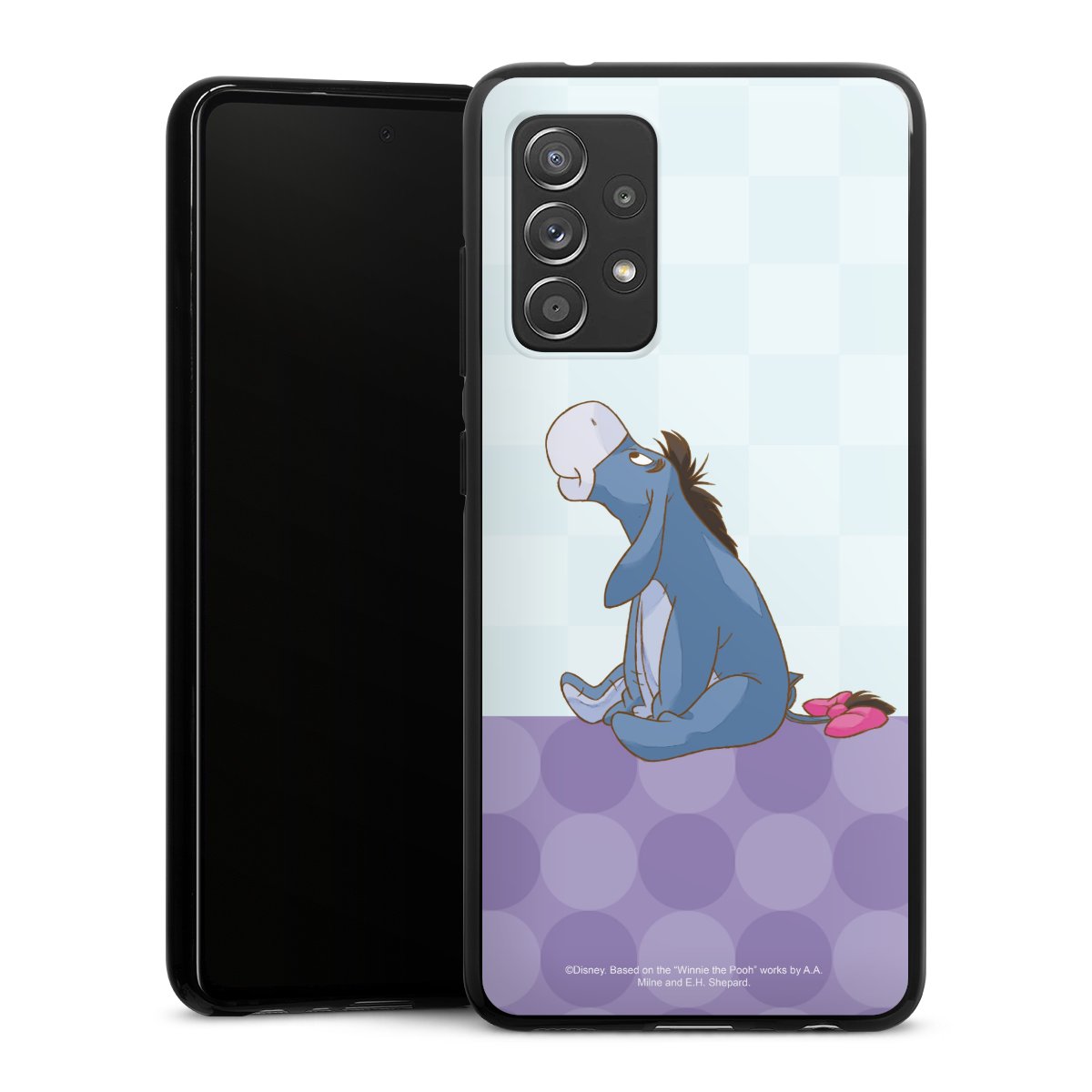 Galaxy A52 Handy Silikon Hülle Case schwarz Handyhülle Disney Donkey Winnie The Pooh