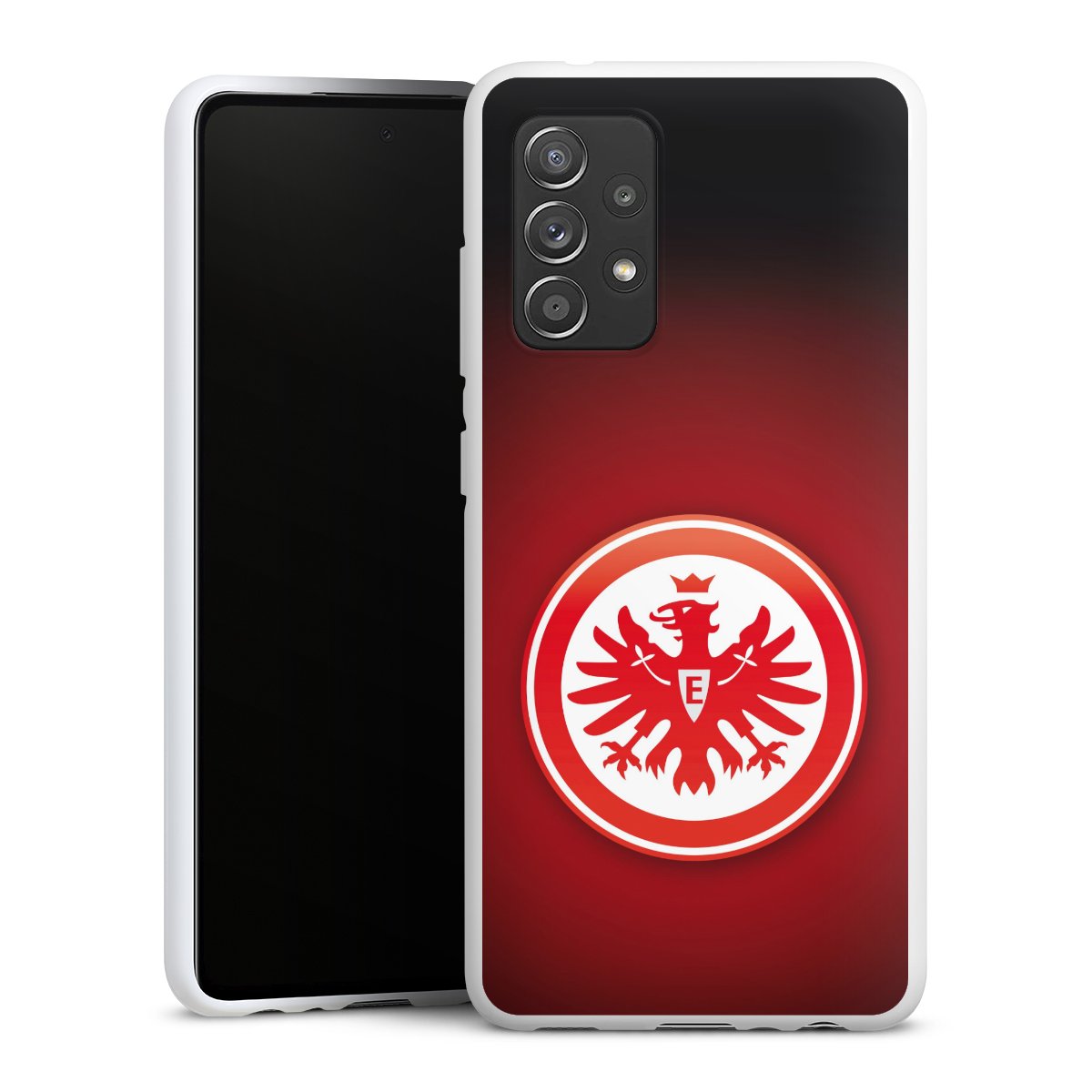 Galaxy A52 5G Handy Silikon Hülle Case weiß Handyhülle Coat Of Arms Eintracht Frankfurt Official Licensed Product Silikon Case