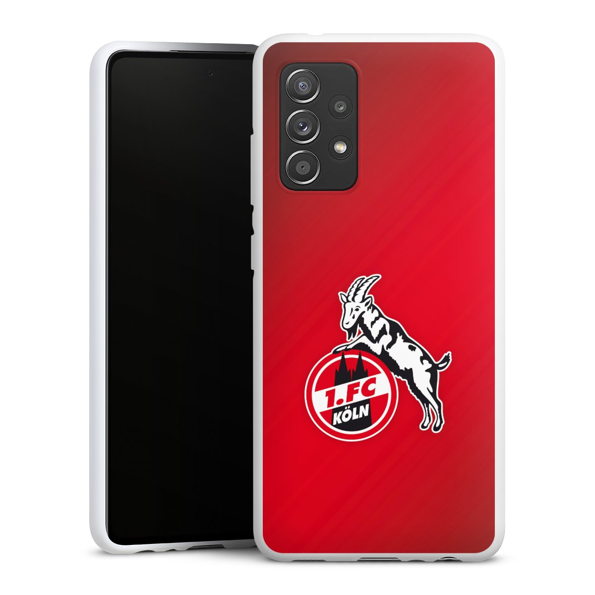 Galaxy A52 5G Handy Silikon Hülle Case weiß Handyhülle 1. Fc Köln Effzeh Official Licensed Product Silikon Case