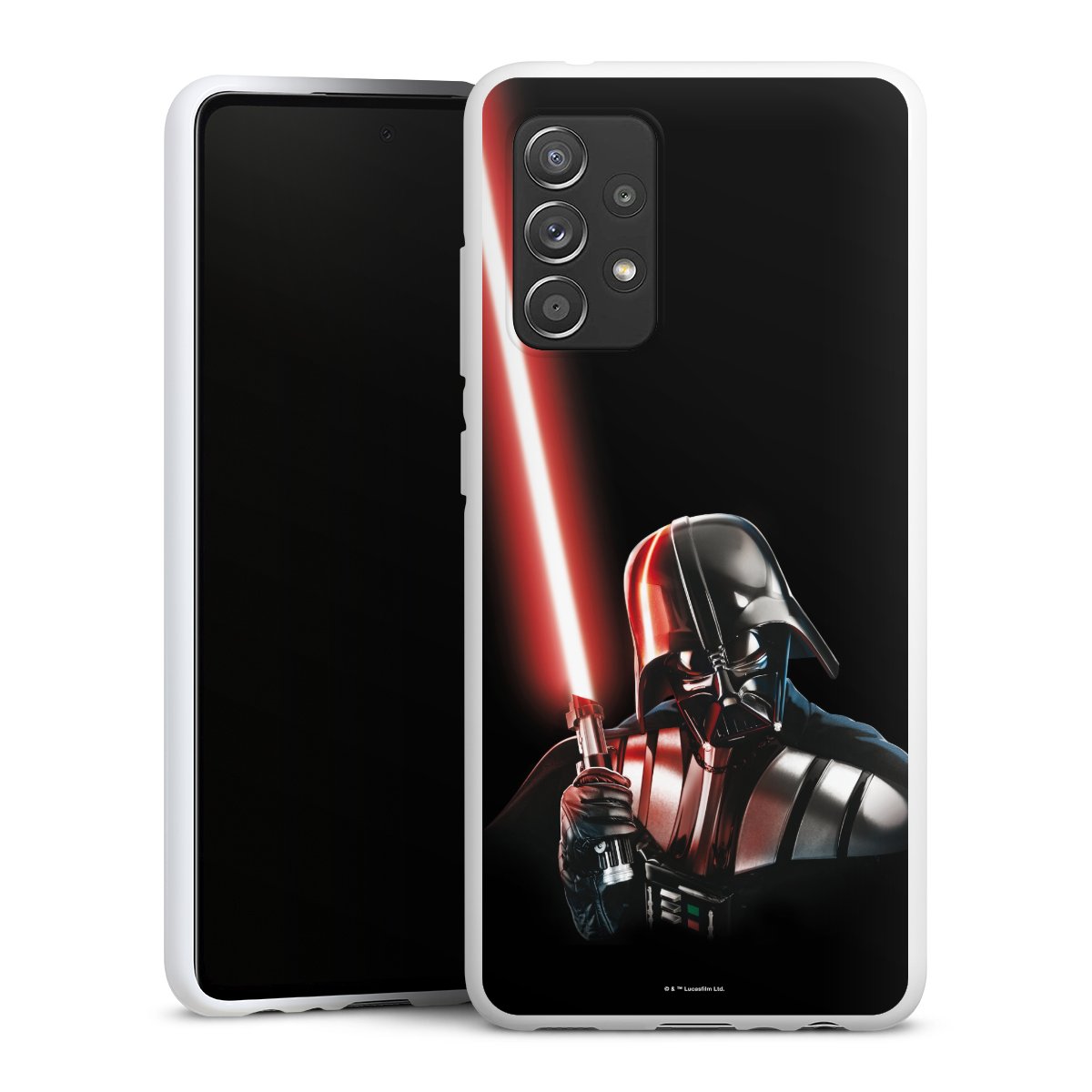 Galaxy A52 5G Handy Silikon Hülle Case weiß Handyhülle Darth Vader Merchandise Star Wars Silikon Case