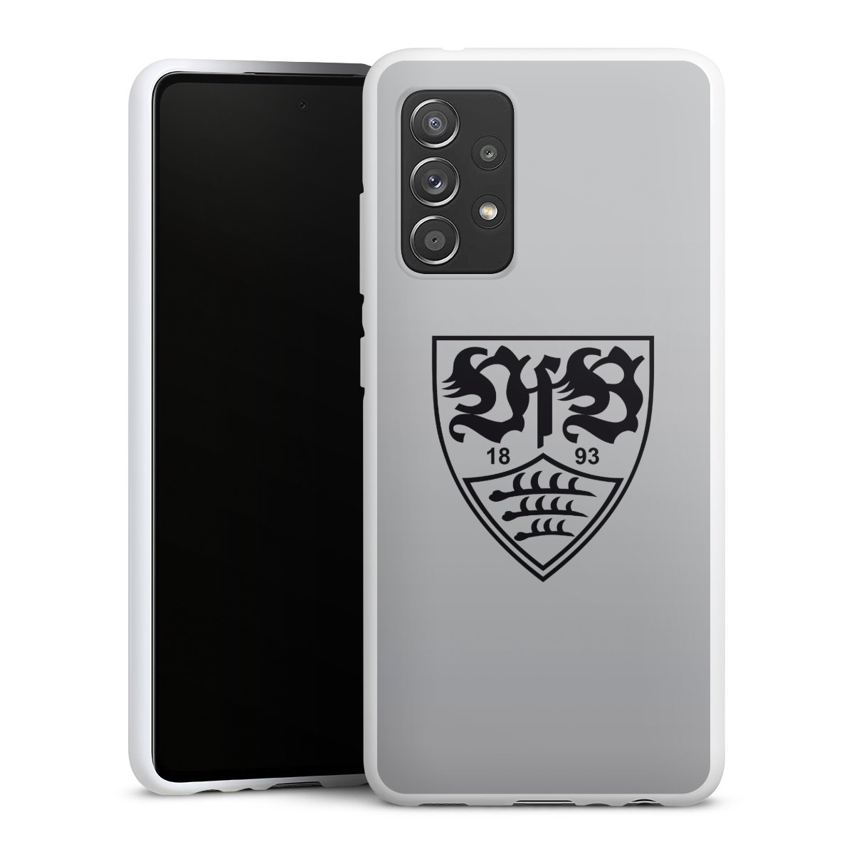 Galaxy A52 5G Handy Silikon Hülle Case weiß Handyhülle Vfb Stuttgart Logo Official Licensed Product Silikon Case