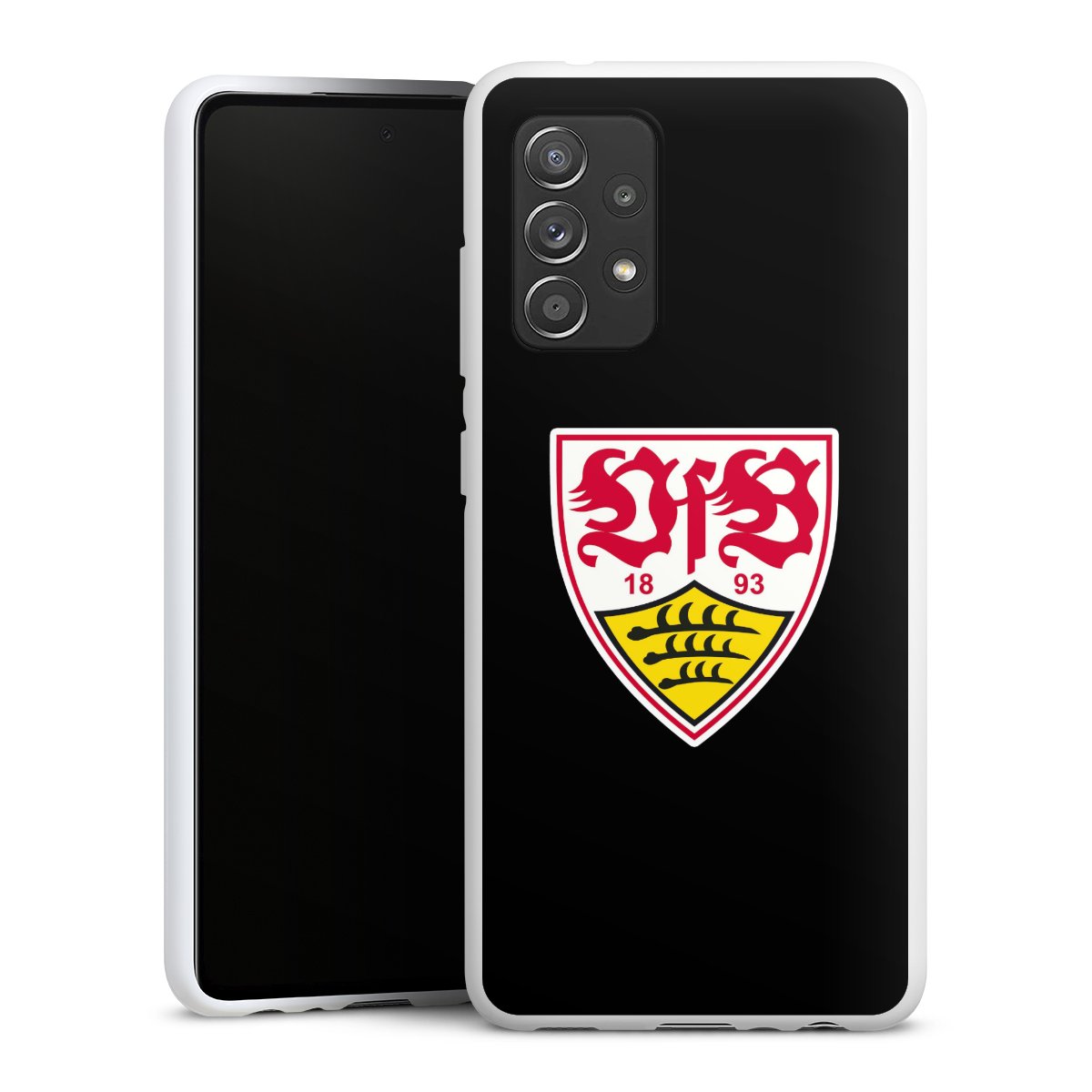 Galaxy A52 5G Handy Silikon Hülle Case weiß Handyhülle Official Licensed Product Coat Of Arms Vfb Stuttgart Silikon Case