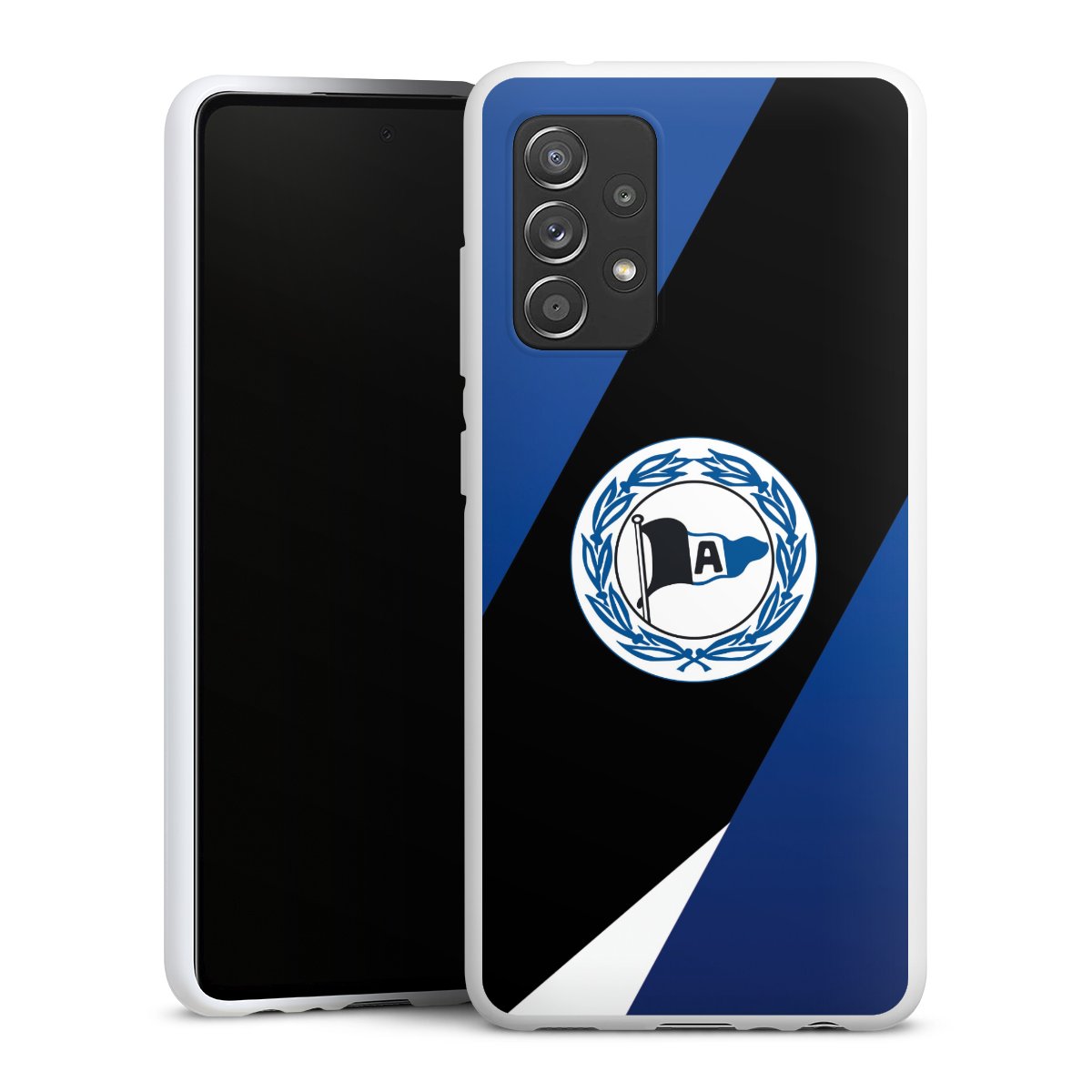 Galaxy A52 5G Handy Silikon Hülle Case weiß Handyhülle Official Licensed Product Arminia Bielefeld Dsc Silikon Case