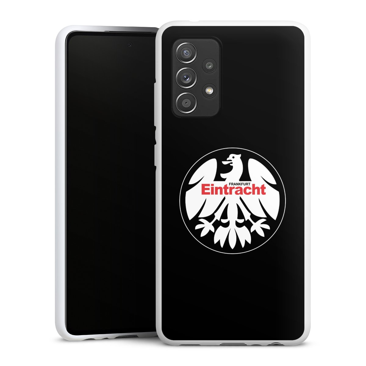 Galaxy A52 5G Handy Silikon Hülle Case weiß Handyhülle Sge Official Licensed Product Eintracht Frankfurt Silikon Case