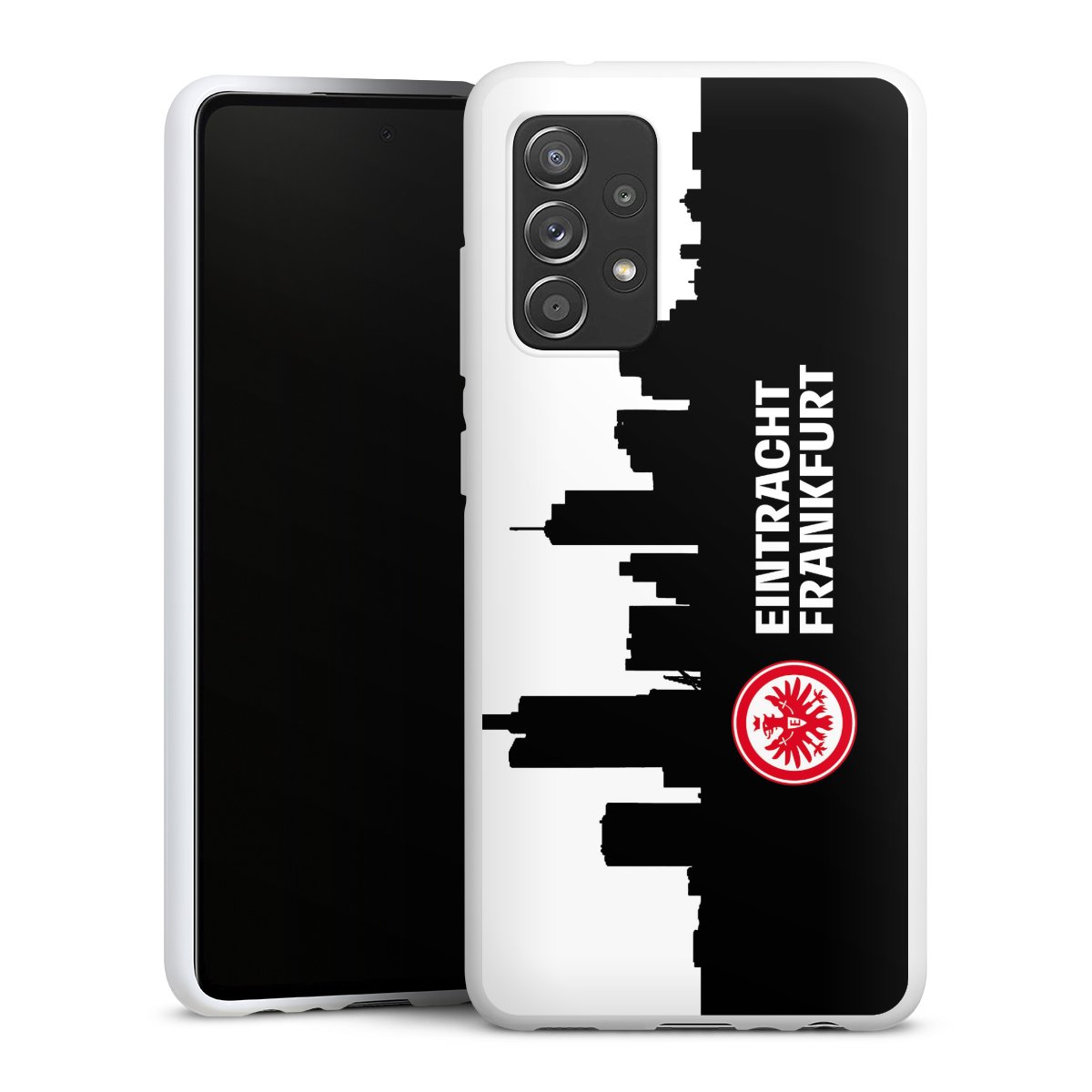 Galaxy A52 5G Handy Silikon Hülle Case weiß Handyhülle Eintracht Frankfurt Official Licensed Product Sge Silikon Case