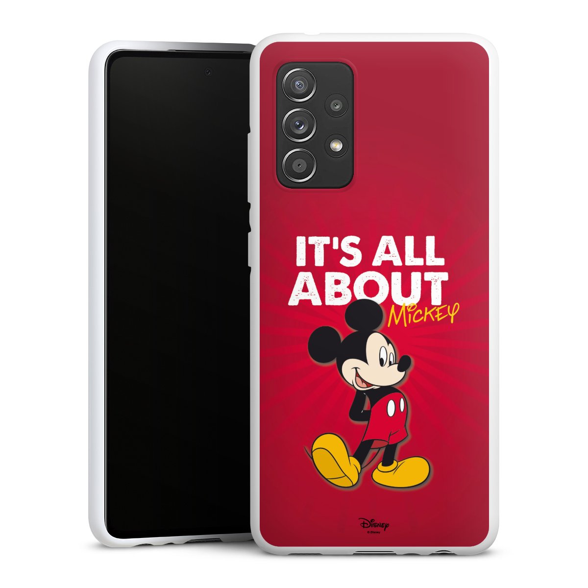 Galaxy A52 5G Handy Silikon Hülle Case weiß Handyhülle Official Licensed Product Disney Mouse Silikon Case