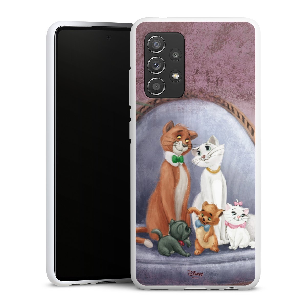 Galaxy A52 5G Handy Silikon Hülle Case weiß Handyhülle Disney Aristocats Official Licensed Product Silikon Case