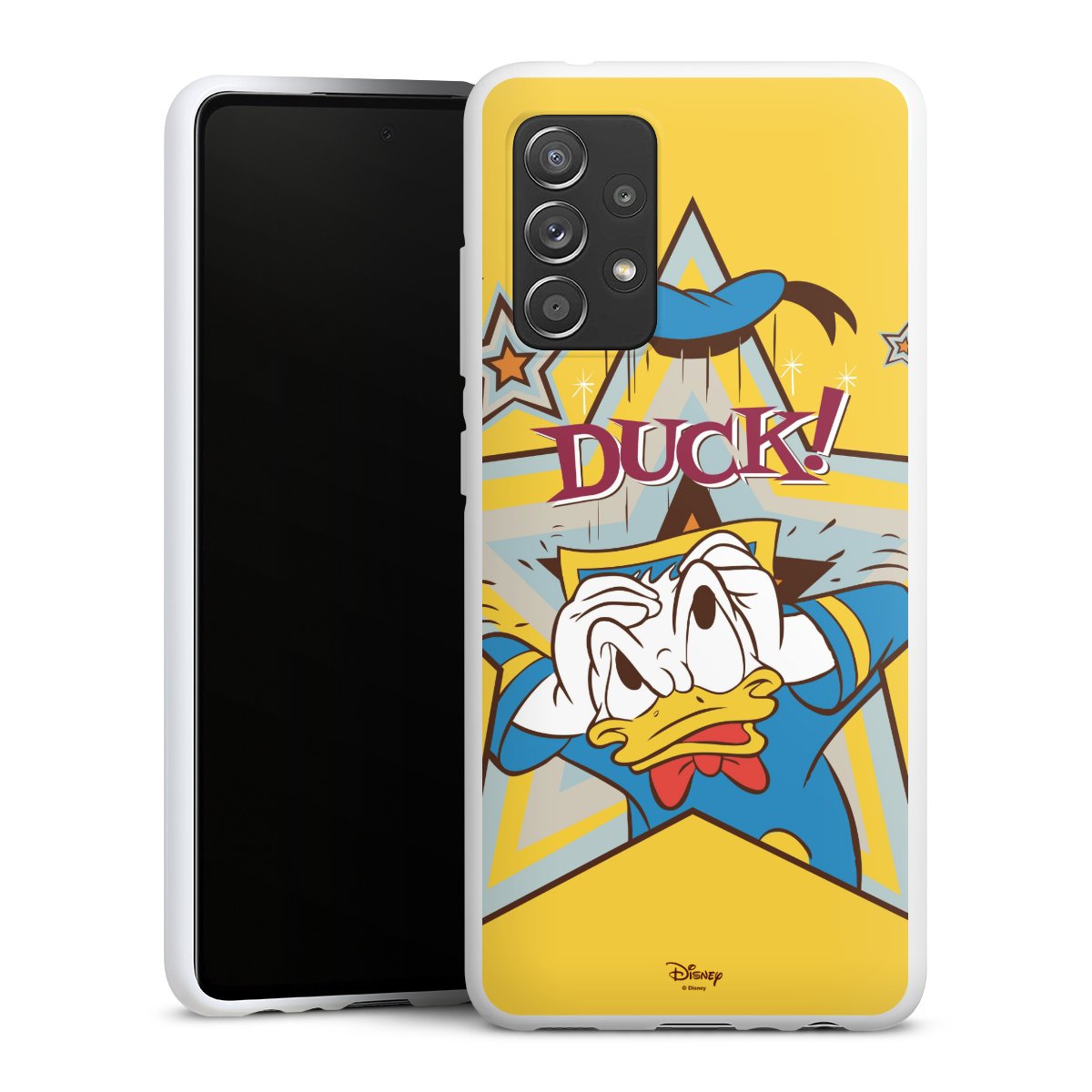 Galaxy A52 5G Handy Silikon Hülle Case weiß Handyhülle Donald Duck Disney Official Licensed Product Silikon Case