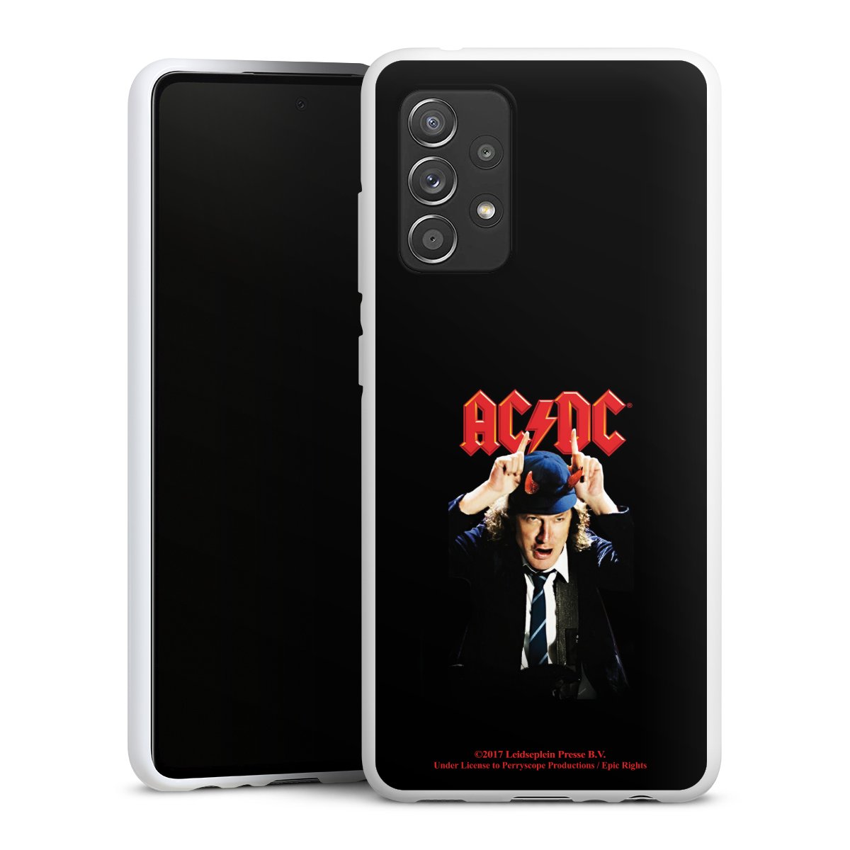 Galaxy A52 5G Handy Silikon Hülle Case weiß Handyhülle Merchandise Acdc Riverplate Silikon Case