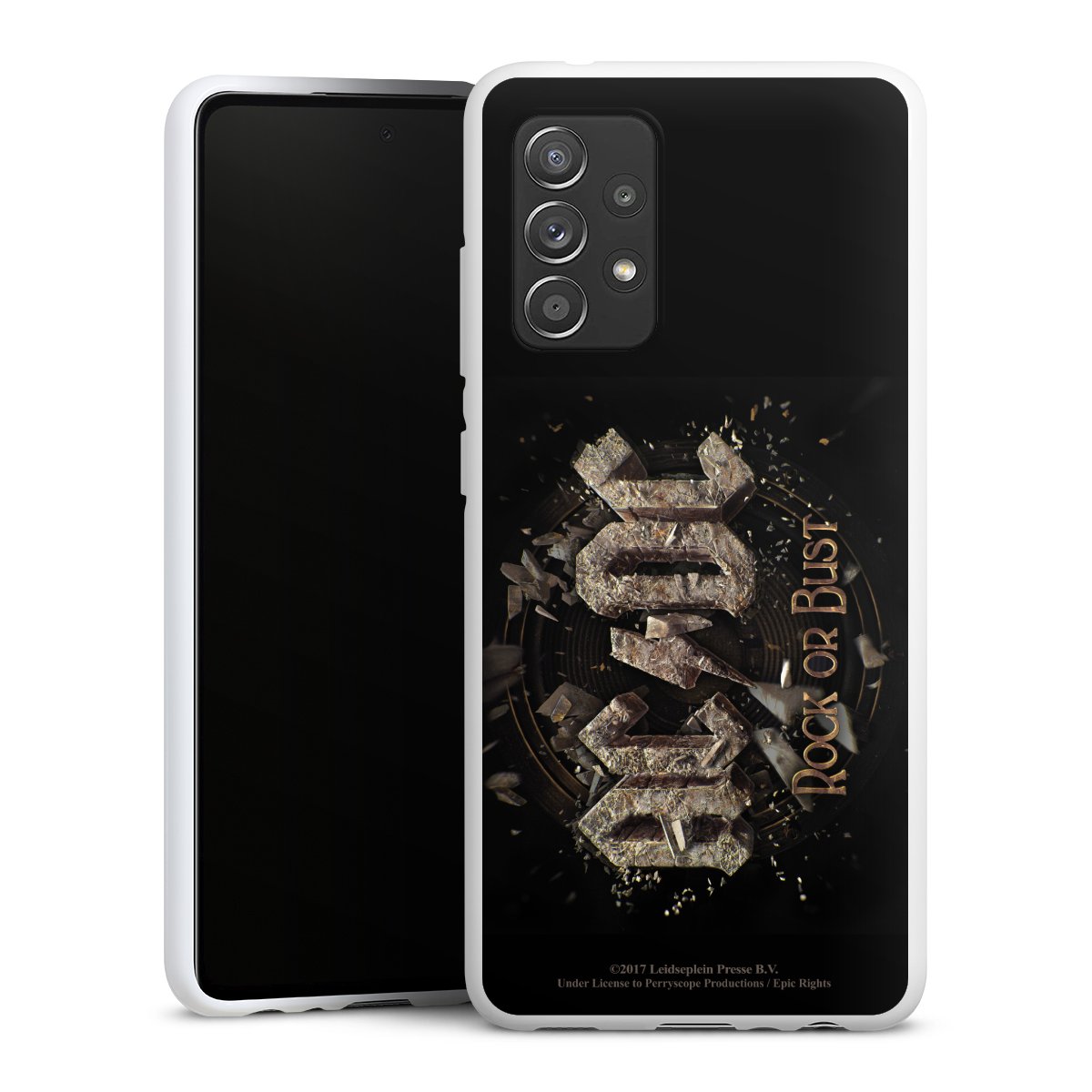 Galaxy A52 5G Handy Silikon Hülle Case weiß Handyhülle Acdc Official Licensed Product Rock Or Bust Silikon Case