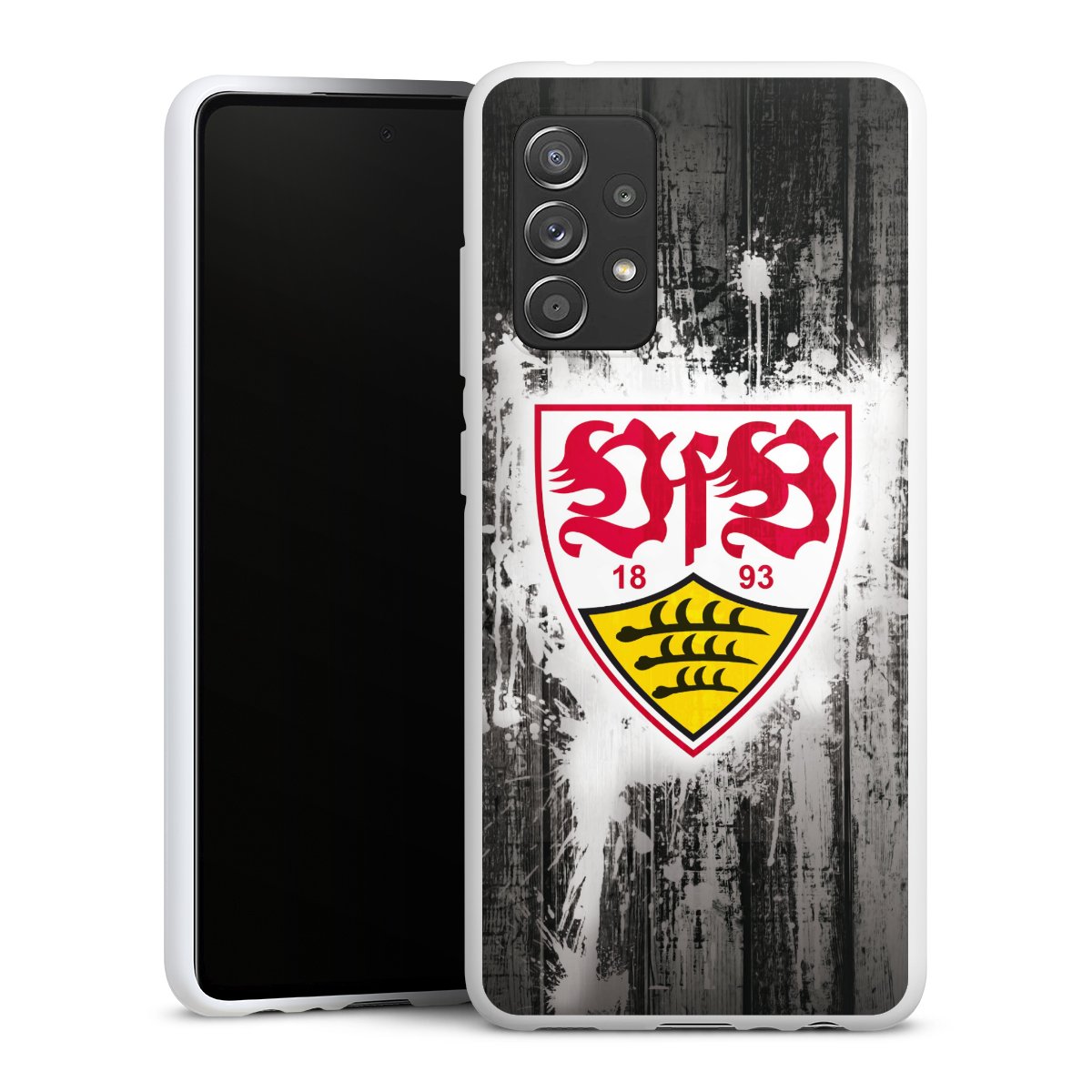 Galaxy A52 5G Handy Silikon Hülle Case weiß Handyhülle Official Licensed Product Vfb Stuttgart Silikon Case