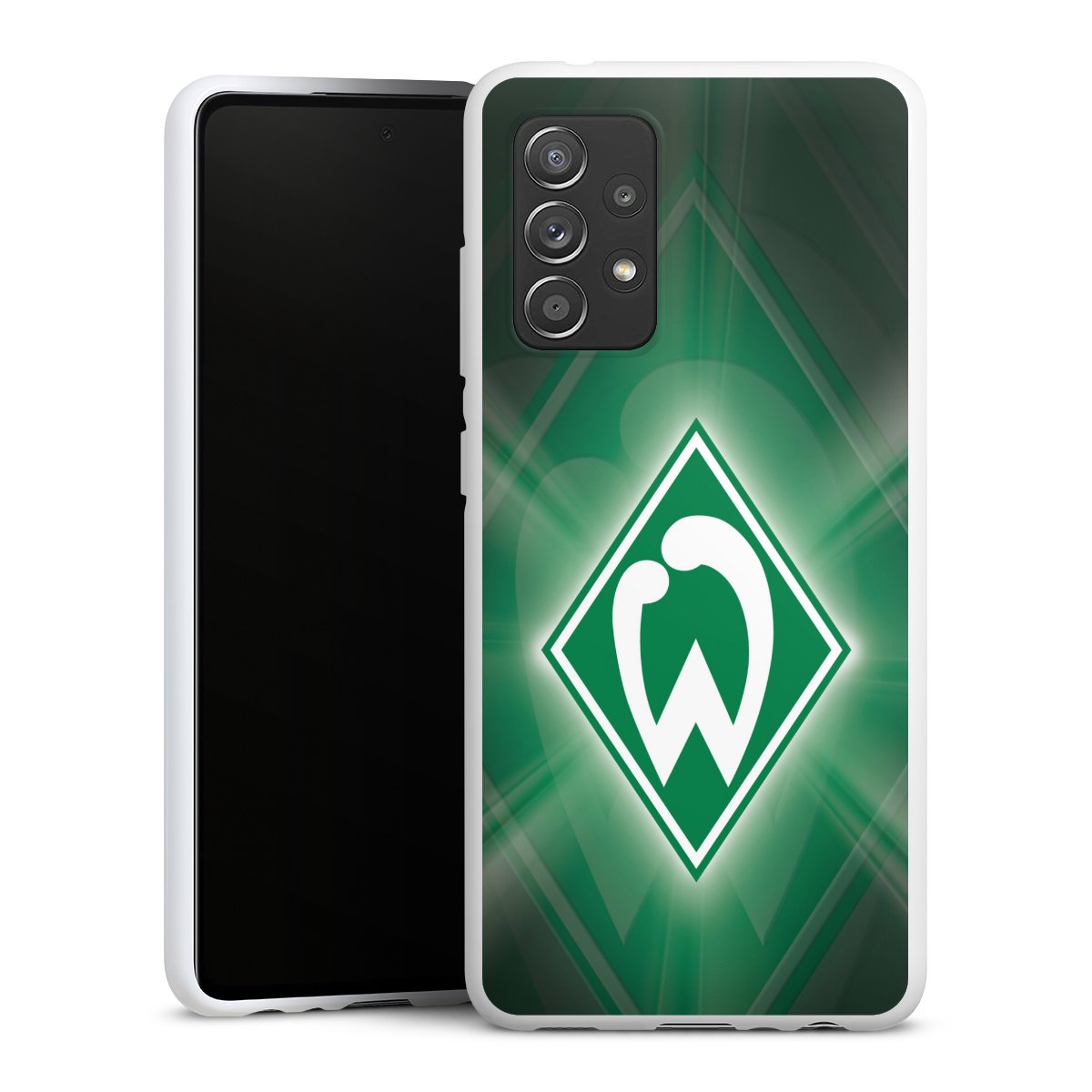 Galaxy A52 5G Handy Silikon Hülle Case weiß Handyhülle Sv Werder Bremen Coat Of Arms Official Licensed Product Silikon Case