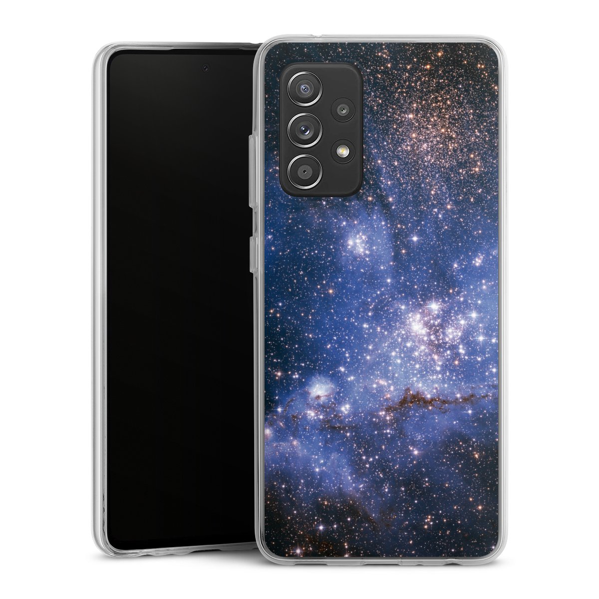 Galaxy A52 Handy Silikon Hülle Case transparent Handyhülle Weltall Galaxy Weltraum Silikon Case