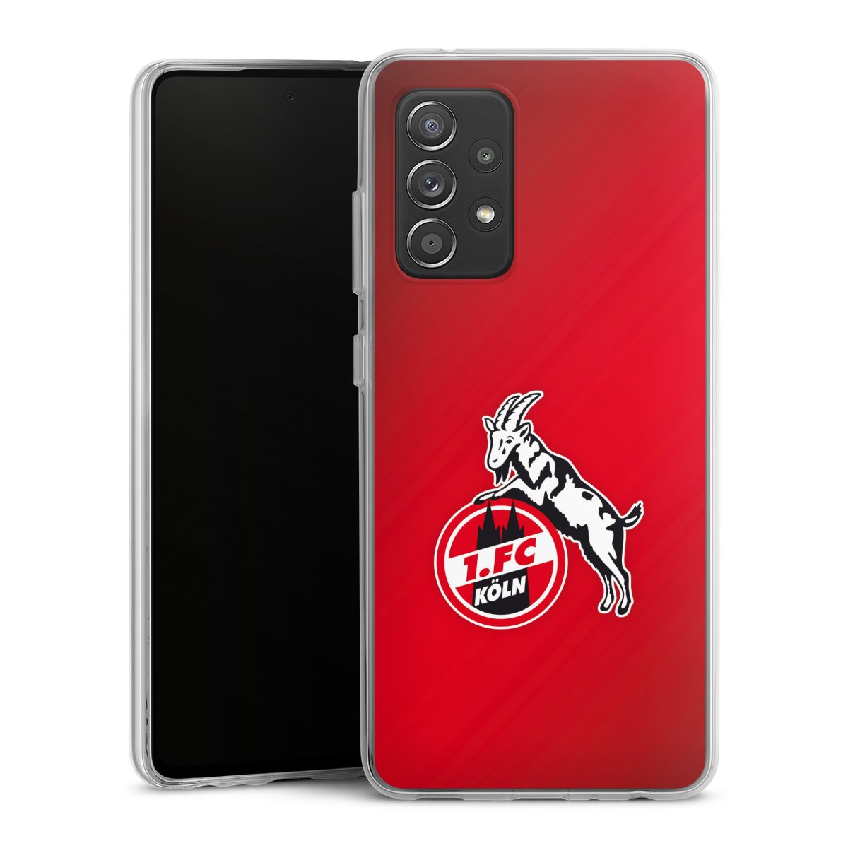 Galaxy A52 Handy Silikon Hülle Case transparent Handyhülle Official Licensed Product Effzeh 1. Fc Köln Silikon Case