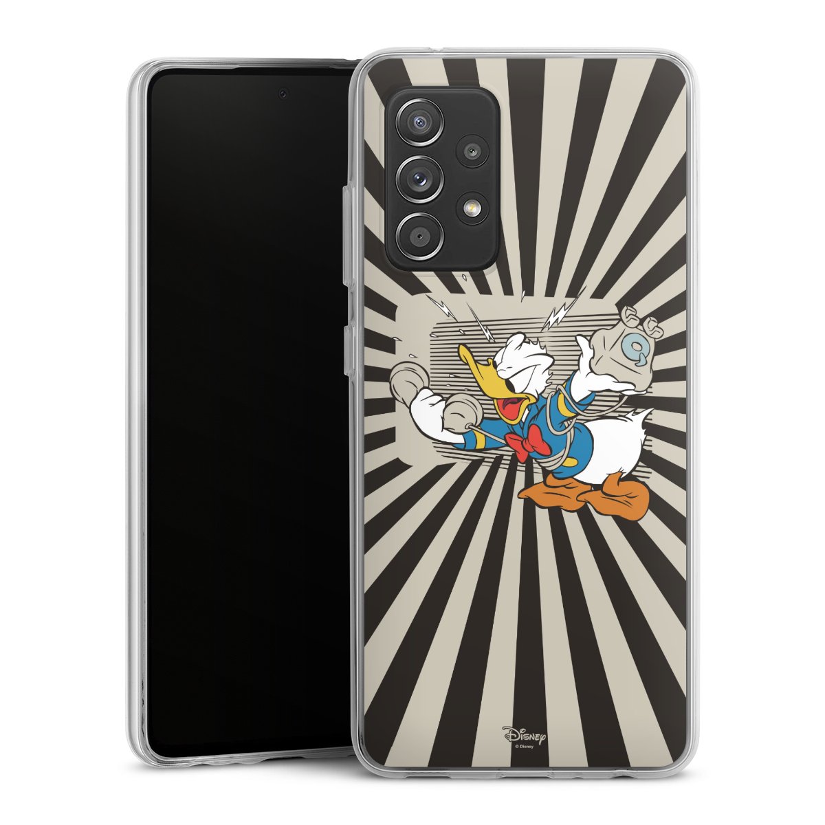 Galaxy A52 Handy Silikon Hülle Case transparent Handyhülle Donald Duck Disney Official Licensed Product Silikon Case