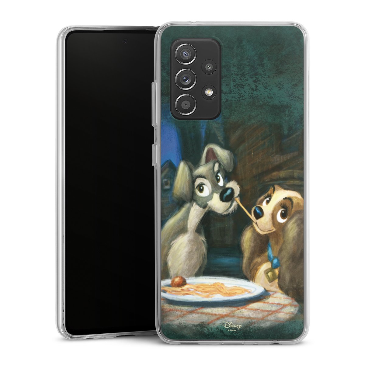 Galaxy A52 Handy Silikon Hülle Case transparent Handyhülle Lady And The Tramp Official Licensed Product Disney Silikon Case