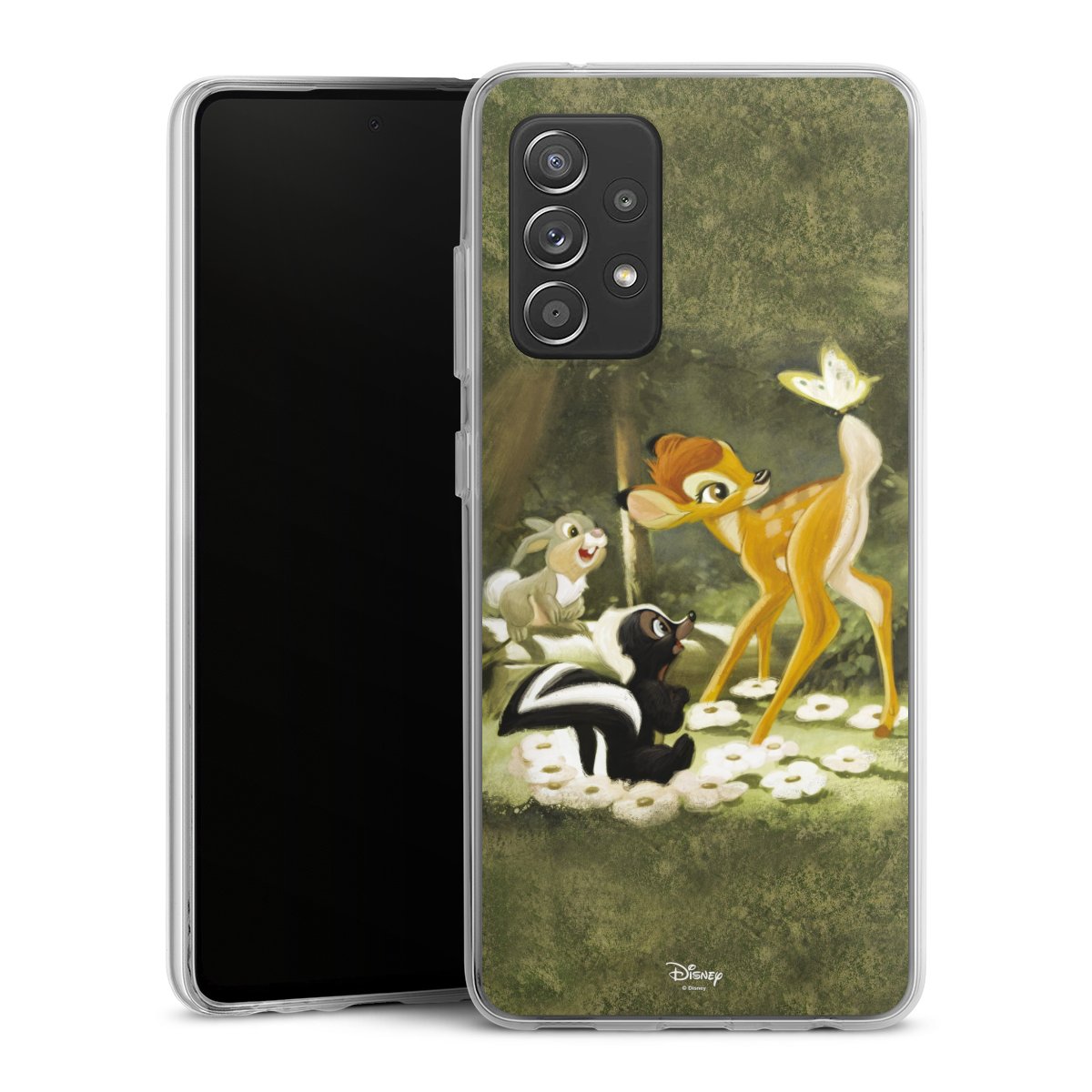 Galaxy A52 Handy Silikon Hülle Case transparent Handyhülle Disney Official Licensed Product Bambi Silikon Case