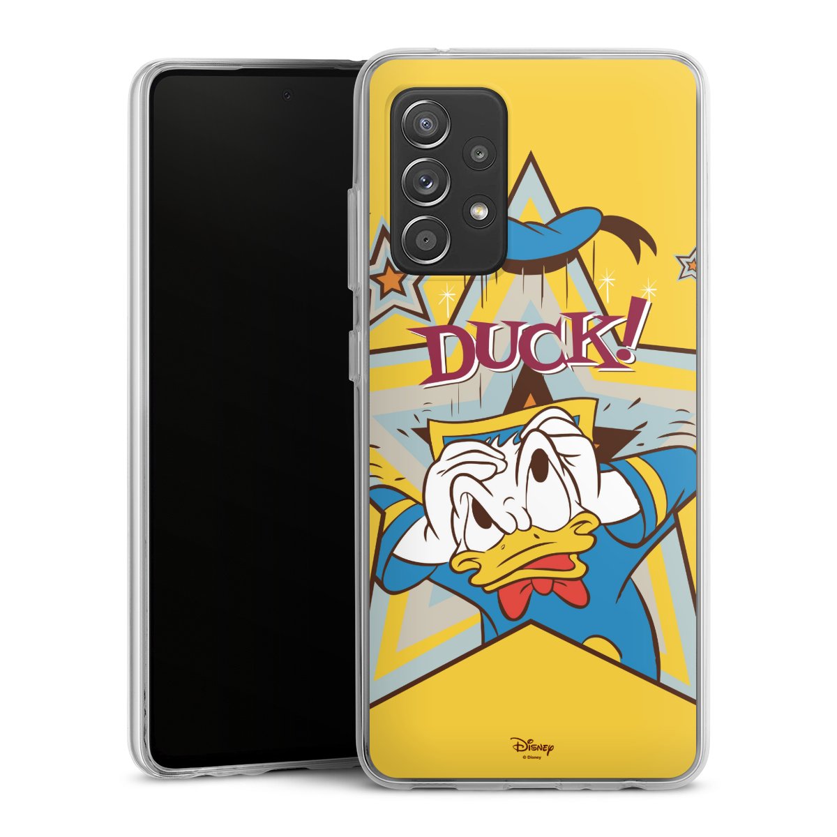 Galaxy A52 Handy Silikon Hülle Case transparent Handyhülle Official Licensed Product Donald Duck Disney Silikon Case