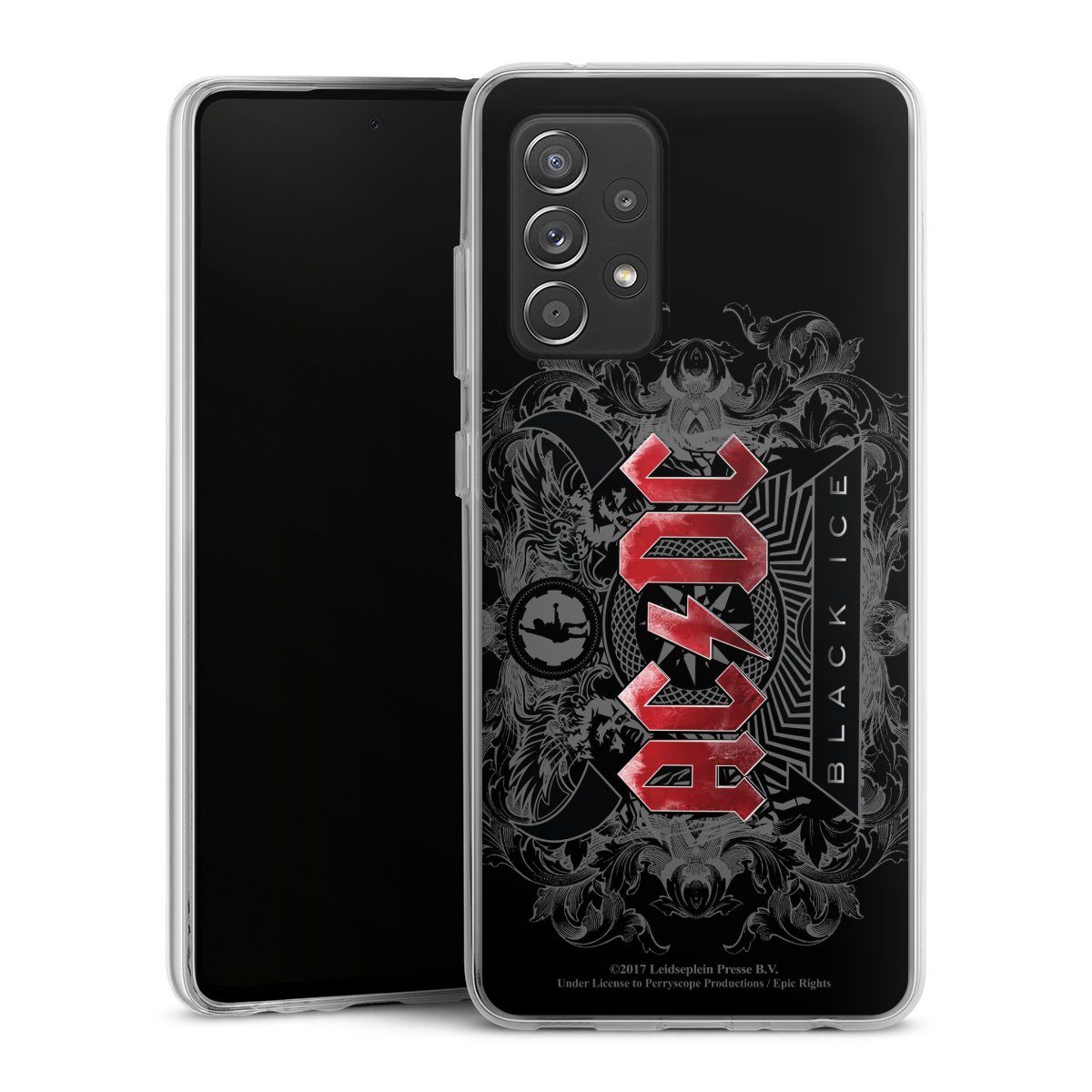 Galaxy A52 Handy Silikon Hülle Case transparent Handyhülle Merchandise Black Ice Acdc Silikon Case