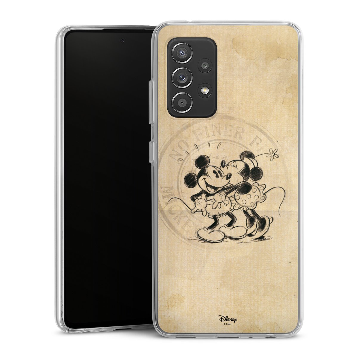 Galaxy A52 Handy Silikon Hülle Case transparent Handyhülle Mickey Mouse Vintage Minnie Mouse Silikon Case