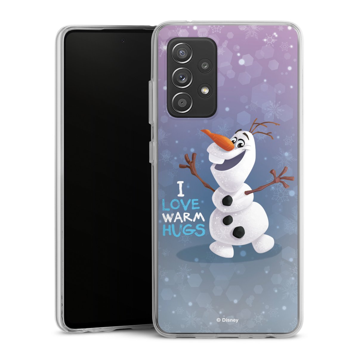 Galaxy A52 Handy Silikon Hülle Case transparent Handyhülle Frozen Frozen Olaf Official Licensed Product Silikon Case