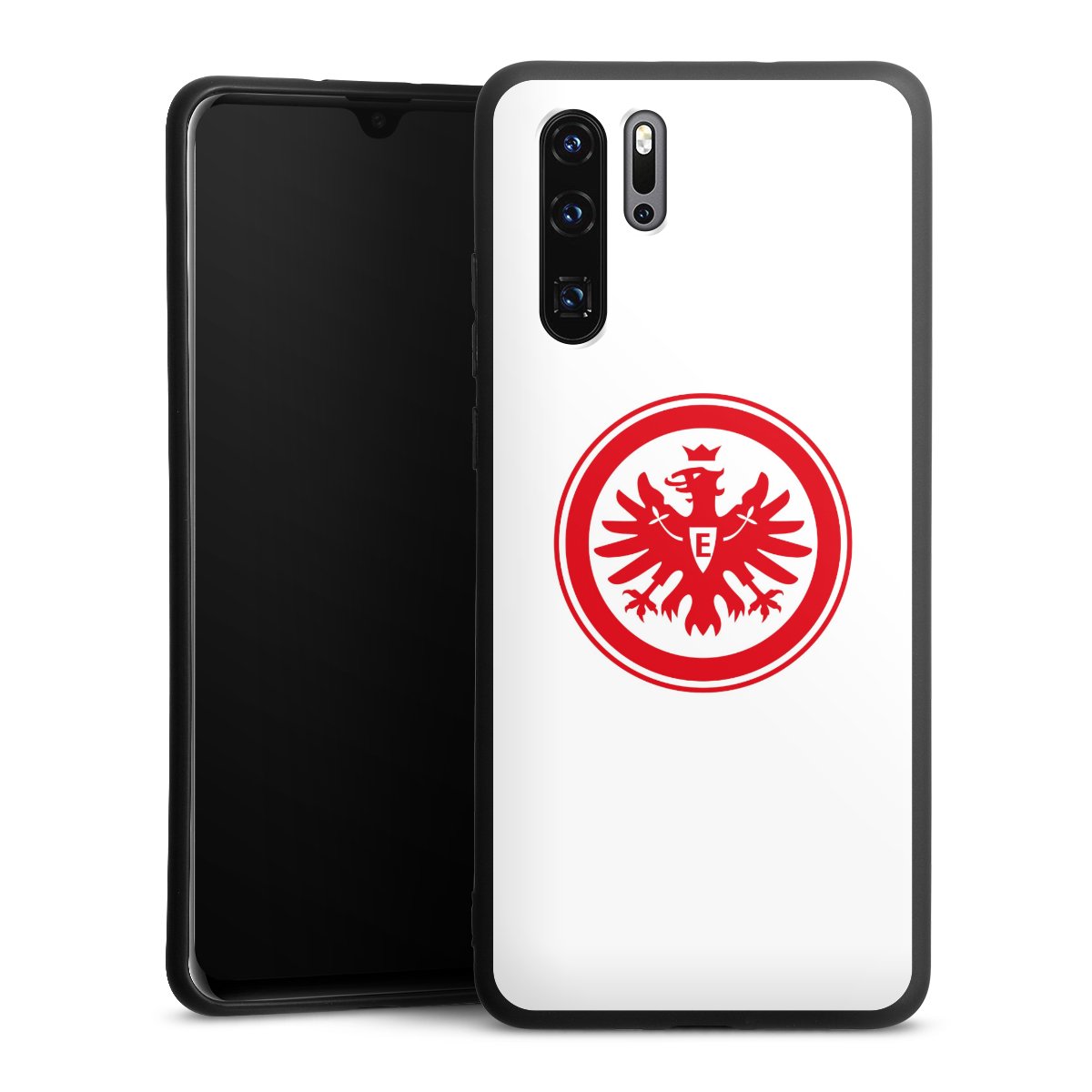 Huawei P30 Pro Handy Premium Silikon Hülle Handyhülle schwarz Case Sge Eintracht Frankfurt Official Licensed Product Silikon Premium Case