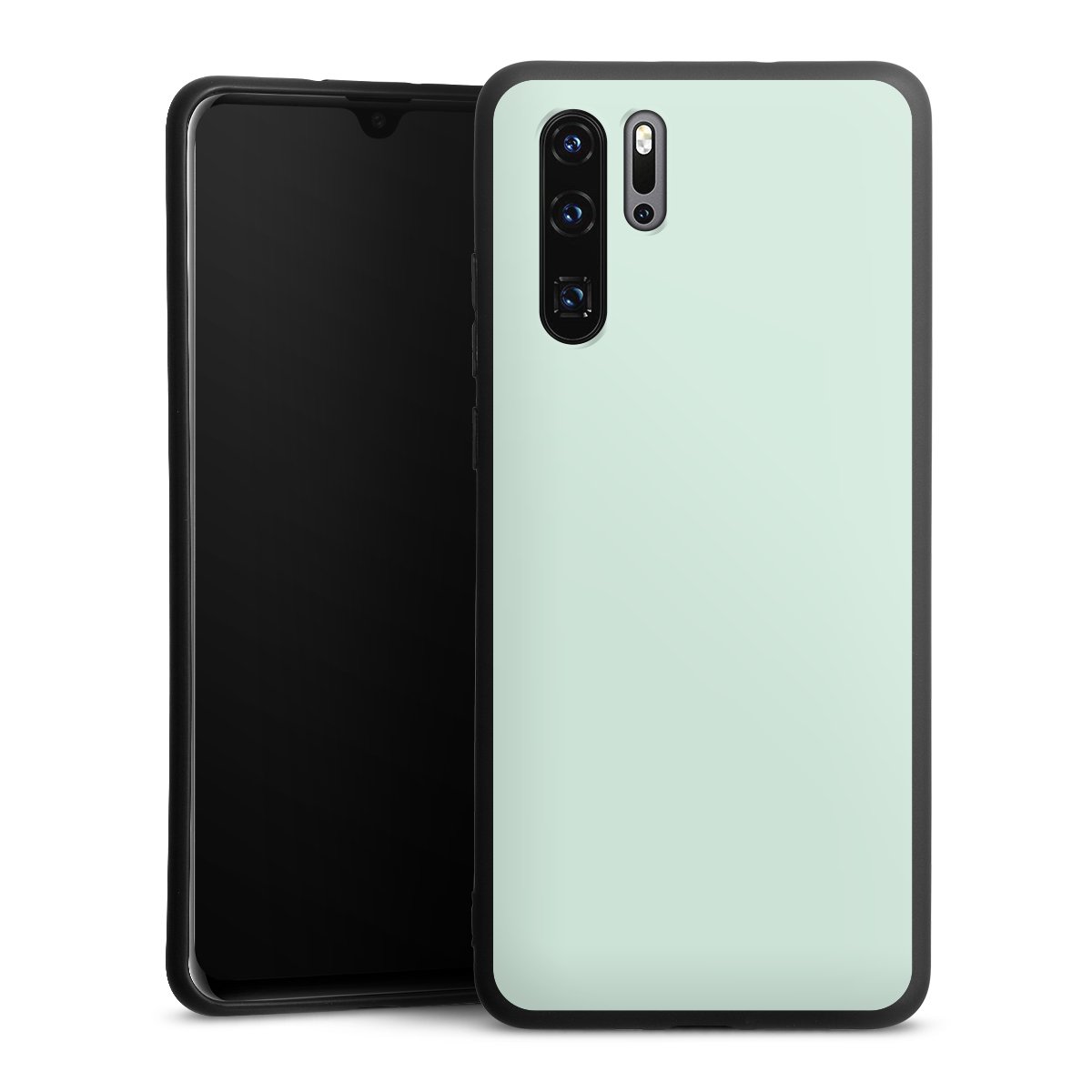 Huawei P30 Pro Handy Premium Silikon Hülle Handyhülle schwarz Case Green Unicoloured Mint Silikon Premium Case