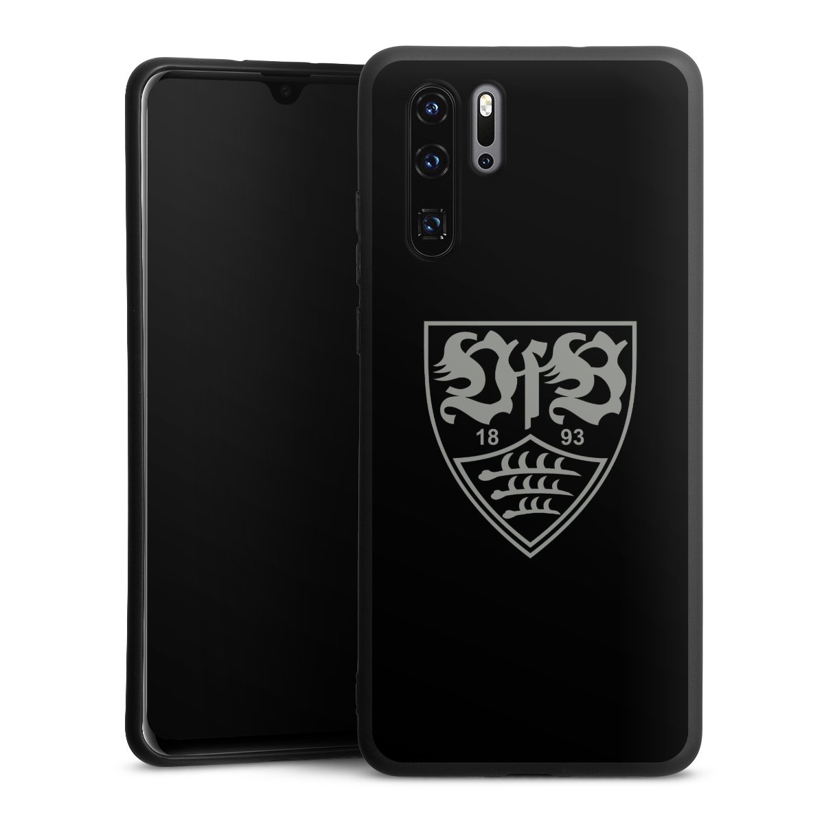 Huawei P30 Pro Handy Premium Silikon Hülle Handyhülle schwarz Case Official Licensed Product Vfb Stuttgart Silikon Premium Case