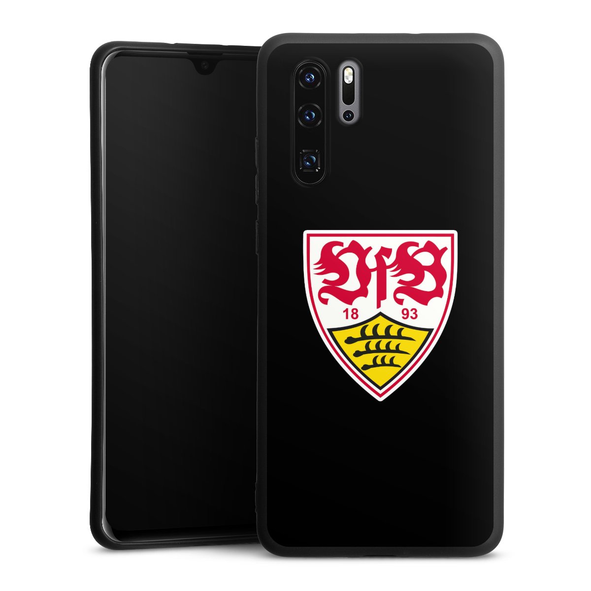 Huawei P30 Pro Handy Premium Silikon Hülle Handyhülle schwarz Case Vfb Stuttgart Official Licensed Product Coat Of Arms Silikon Premium Case