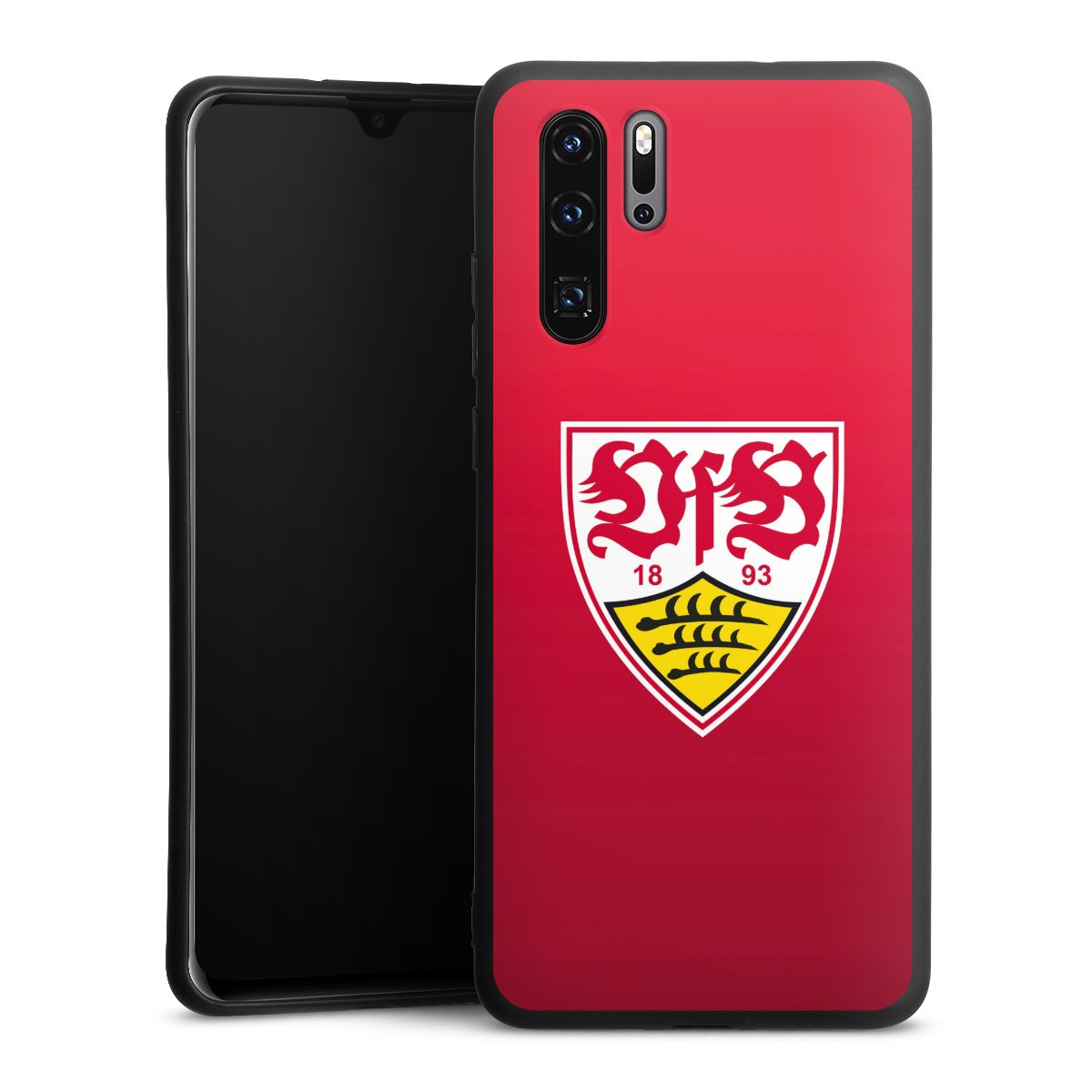 Huawei P30 Pro Handy Premium Silikon Hülle Handyhülle schwarz Case Official Licensed Product Vfb Stuttgart Silikon Premium Case