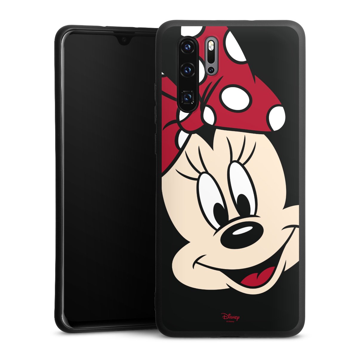 Huawei P30 Pro Handy Premium Silikon Hülle Handyhülle schwarz Case Minnie Mouse Official Licensed Product Disney Silikon Premium Case