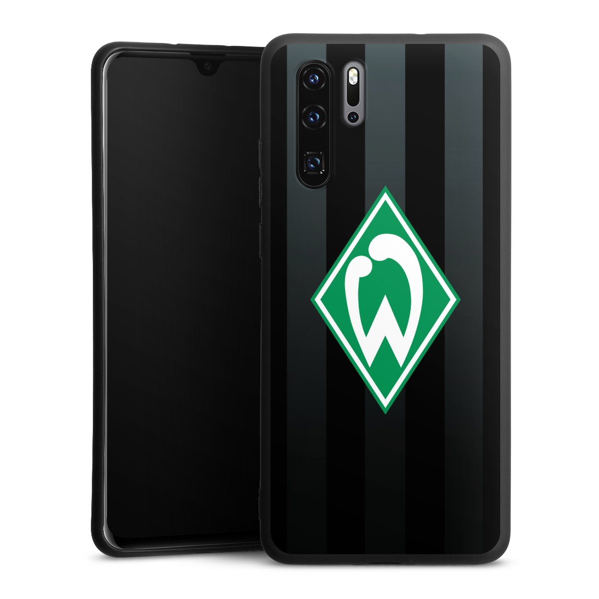 Huawei P30 Pro Handy Premium Silikon Hülle Handyhülle schwarz Case Stripes Sv Werder Bremen Official Licensed Product Silikon Premium Case