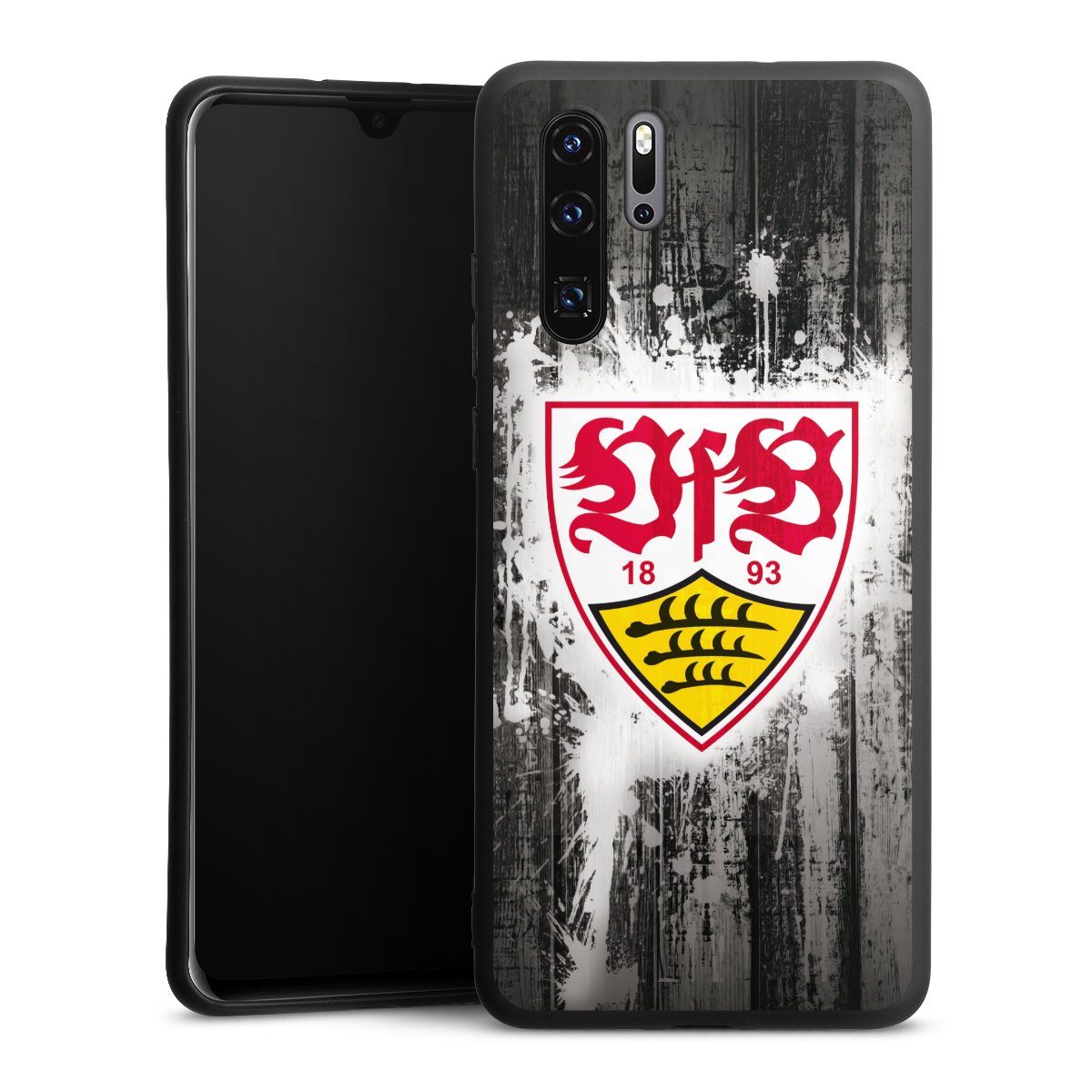 Huawei P30 Pro Handy Premium Silikon Hülle Handyhülle schwarz Case Vfb Stuttgart Official Licensed Product Silikon Premium Case