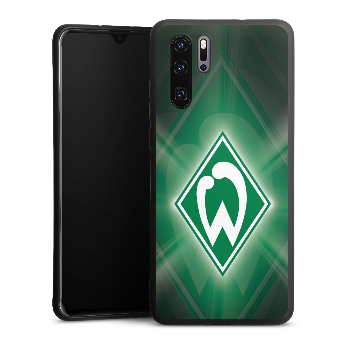 Huawei P30 Pro Handy Premium Silikon Hülle Handyhülle schwarz Case Sv Werder Bremen Official Licensed Product Coat Of Arms Silikon Premium Case