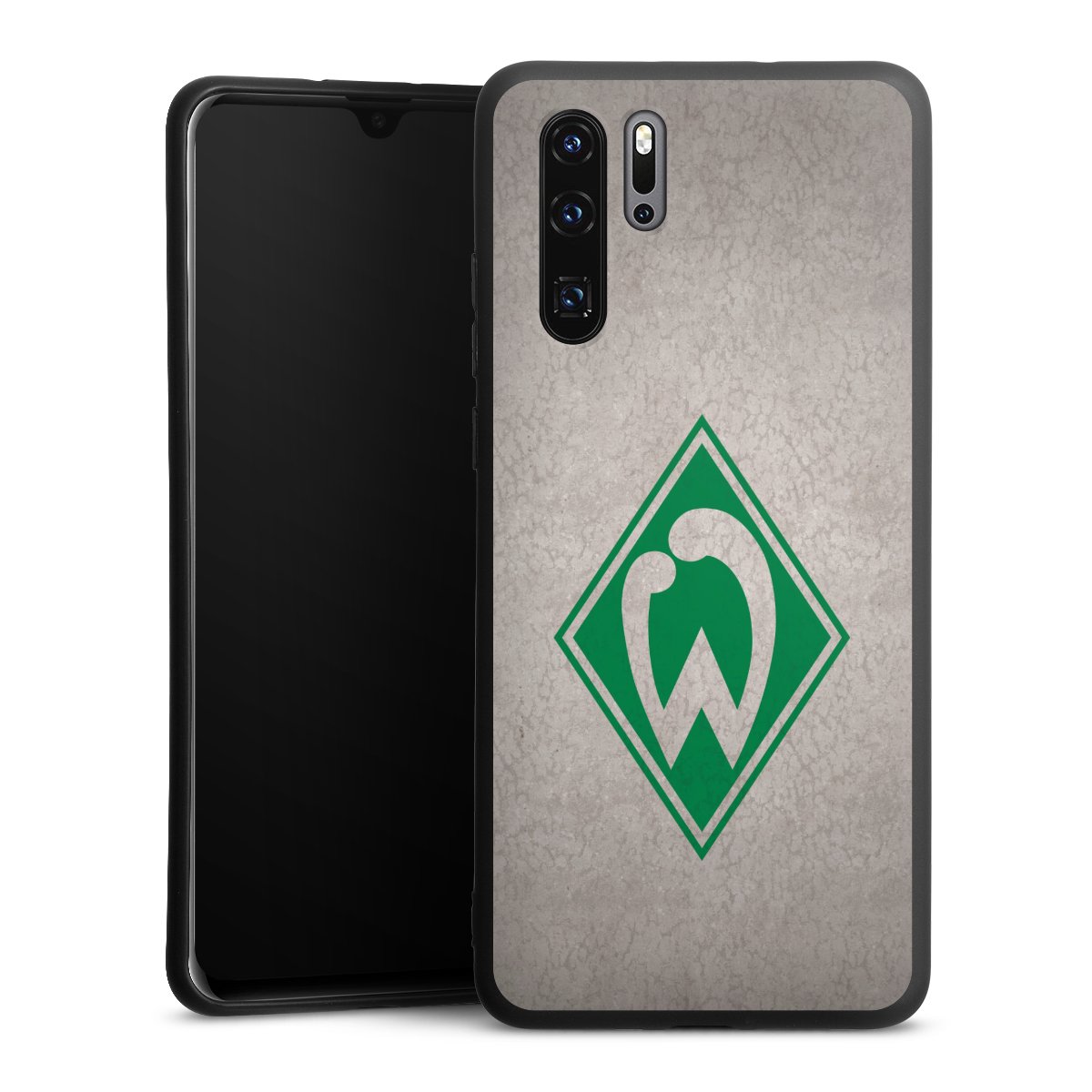 Huawei P30 Pro Handy Premium Silikon Hülle Handyhülle schwarz Case Sv Werder Bremen Concrete Official Licensed Product Silikon Premium Case